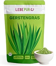 Lebepur BIO Gerstengras Pulver 1kg | aus deutschem Anbau | Rohkostqualität | 100% Gerstengraspulver | vegan | ballaststoffreich | rückstandskontrolliert | glutenfrei und laktosefrei | laborgeprüft