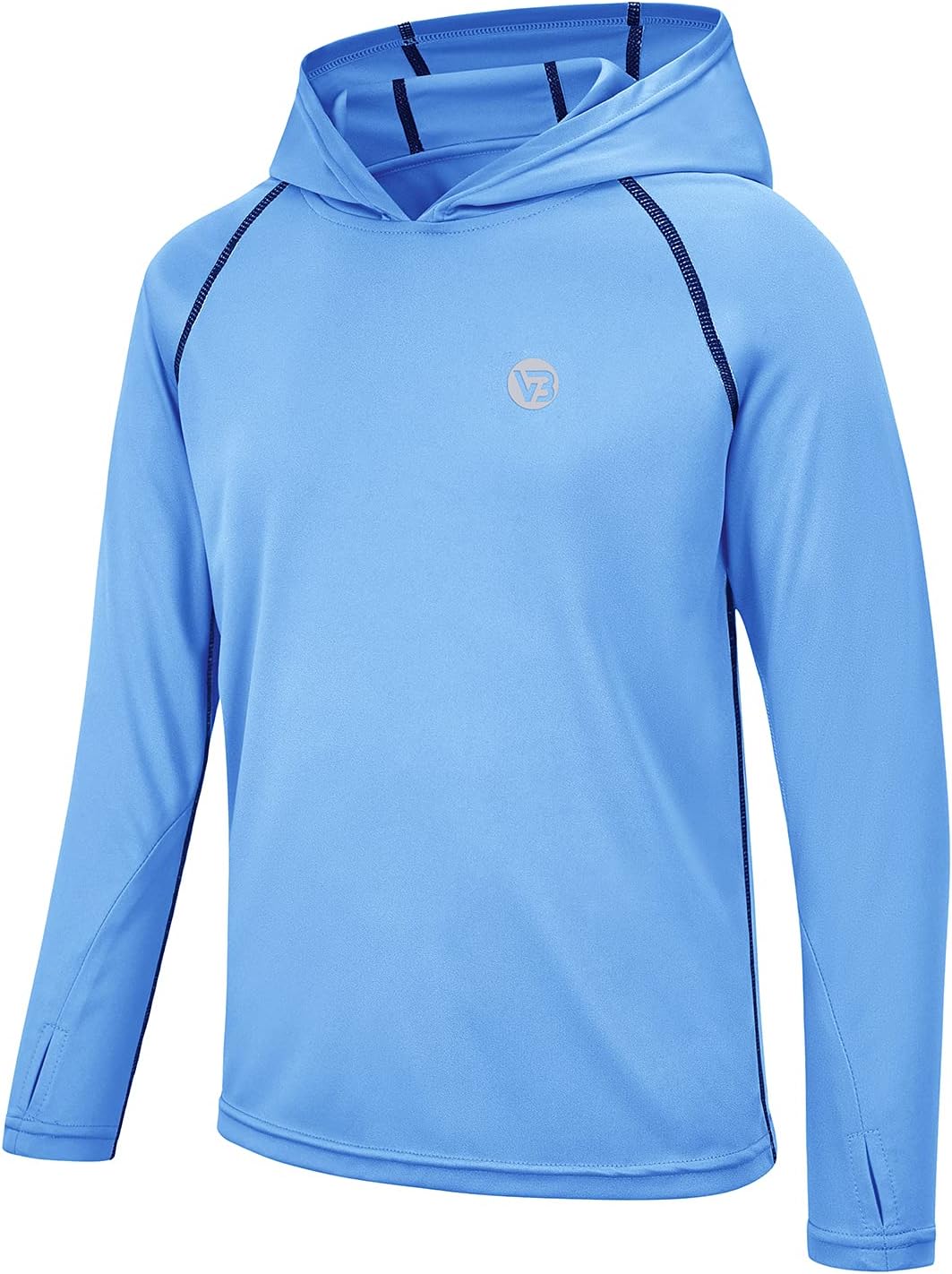 VEOBIKE Youth UPF50+ Sun Shirts Rashguard Quick Dry Long Sleeve Hoodies T-shirts for Workout Thumbholes