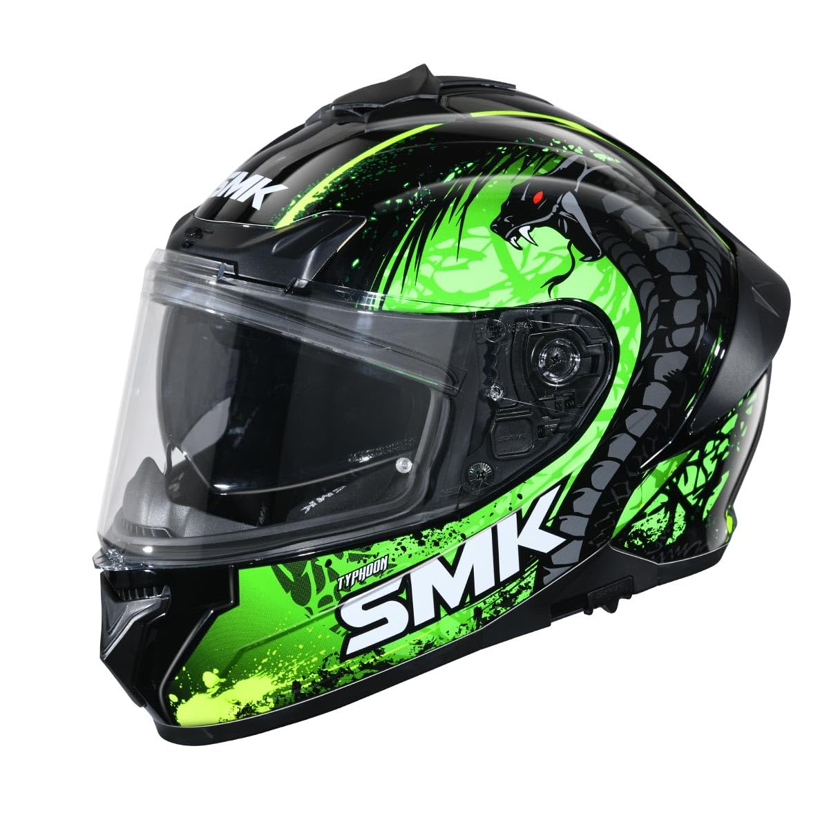 SMK Reptile ISI ECE & DOT Certified Full Face Dual Visor Helmet for Men and Women with Pinlock Fitted Clear Visor and Inne... - Review, Price and Buying Guide