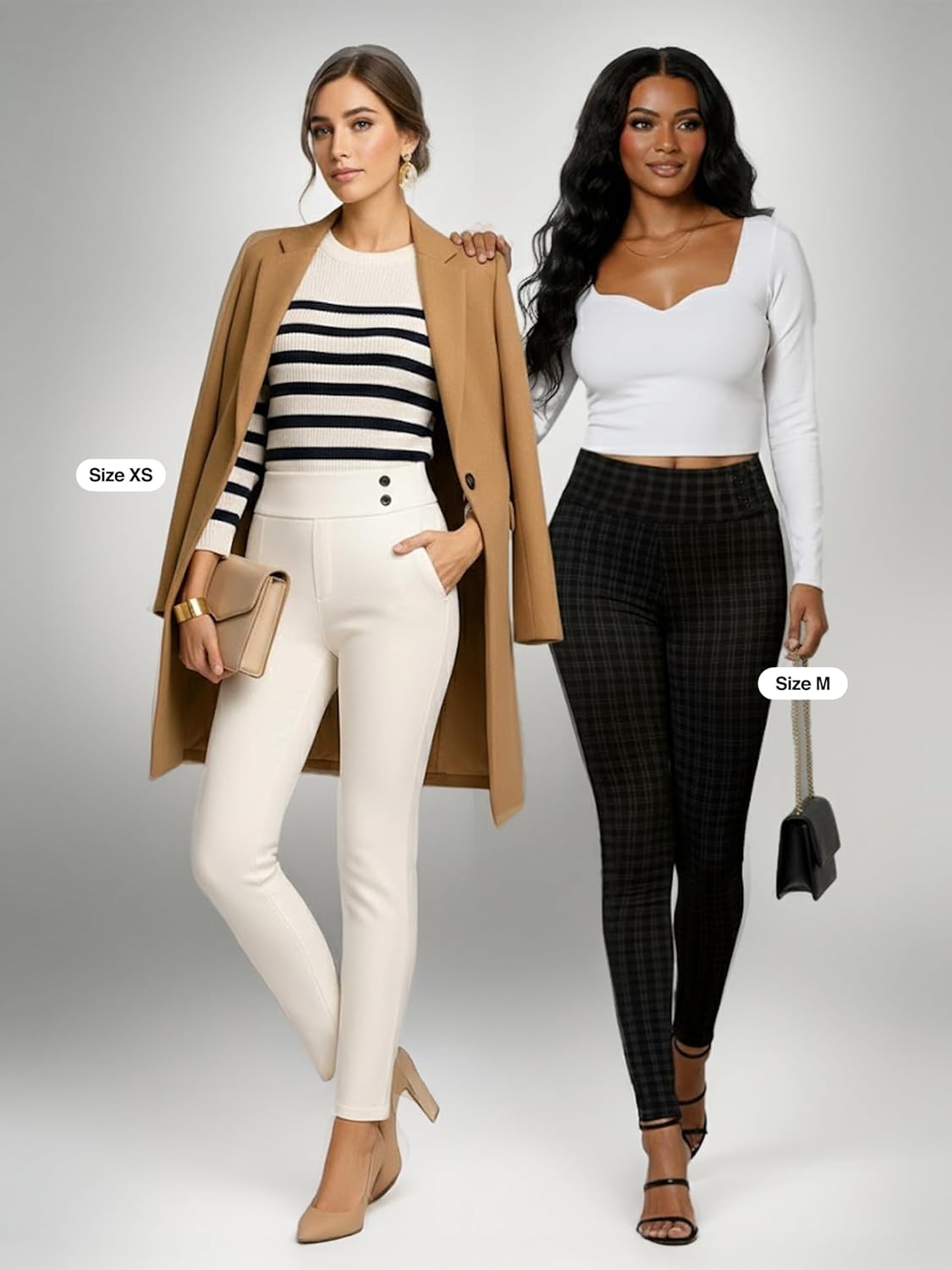 Conceited Stretch Slacks for Women - Wear to Work - Tummy Control - Slim Leg - Pockets - Ponte - (Available in Plus Size) - Image 2