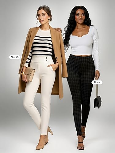 Miniatura 3 de Conceited Stretch Slacks for Women - Wear to Work - Tummy Control - Slim Leg - Pockets - Ponte - (Available in Plus Size)