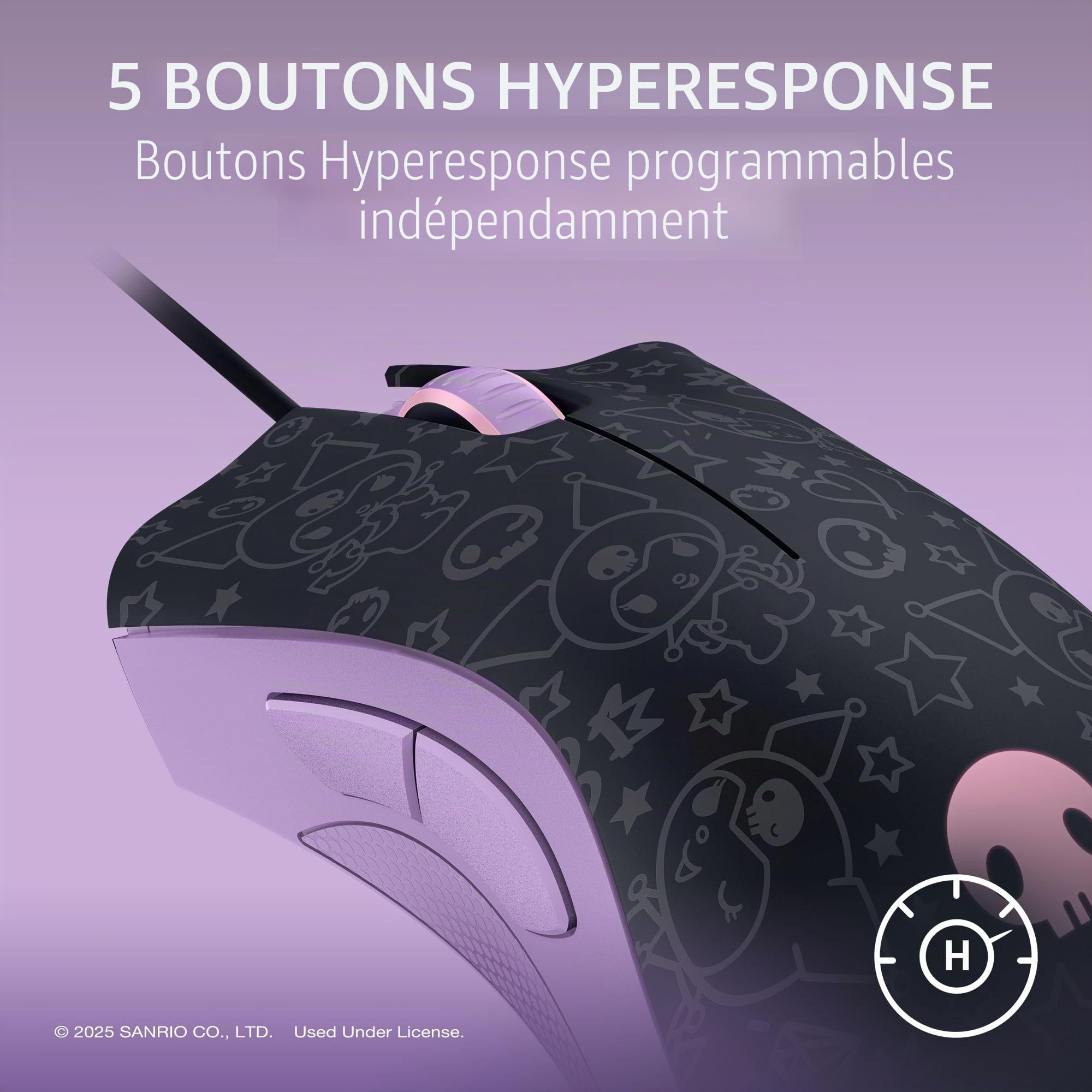 Razer DeathAdder Essential Ensemble Souris de Jeu et Tapis de Souris de Jeu Souple Goliathus Édition Kuromi