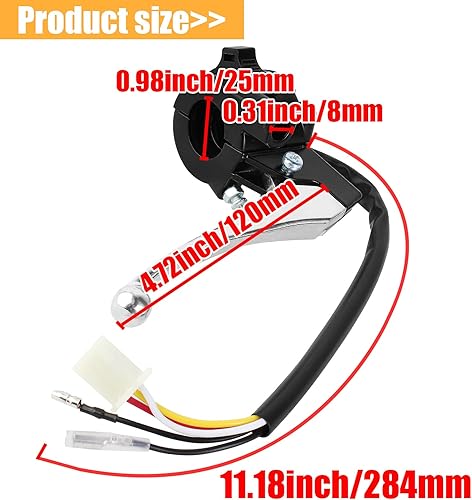 Miniatura 3 de Interruptor de arranque de carcasa del acelerador para manillar y palanca de freno izquierda derecha para Yamaha PW50 PY50 Peewee Y-Zinger