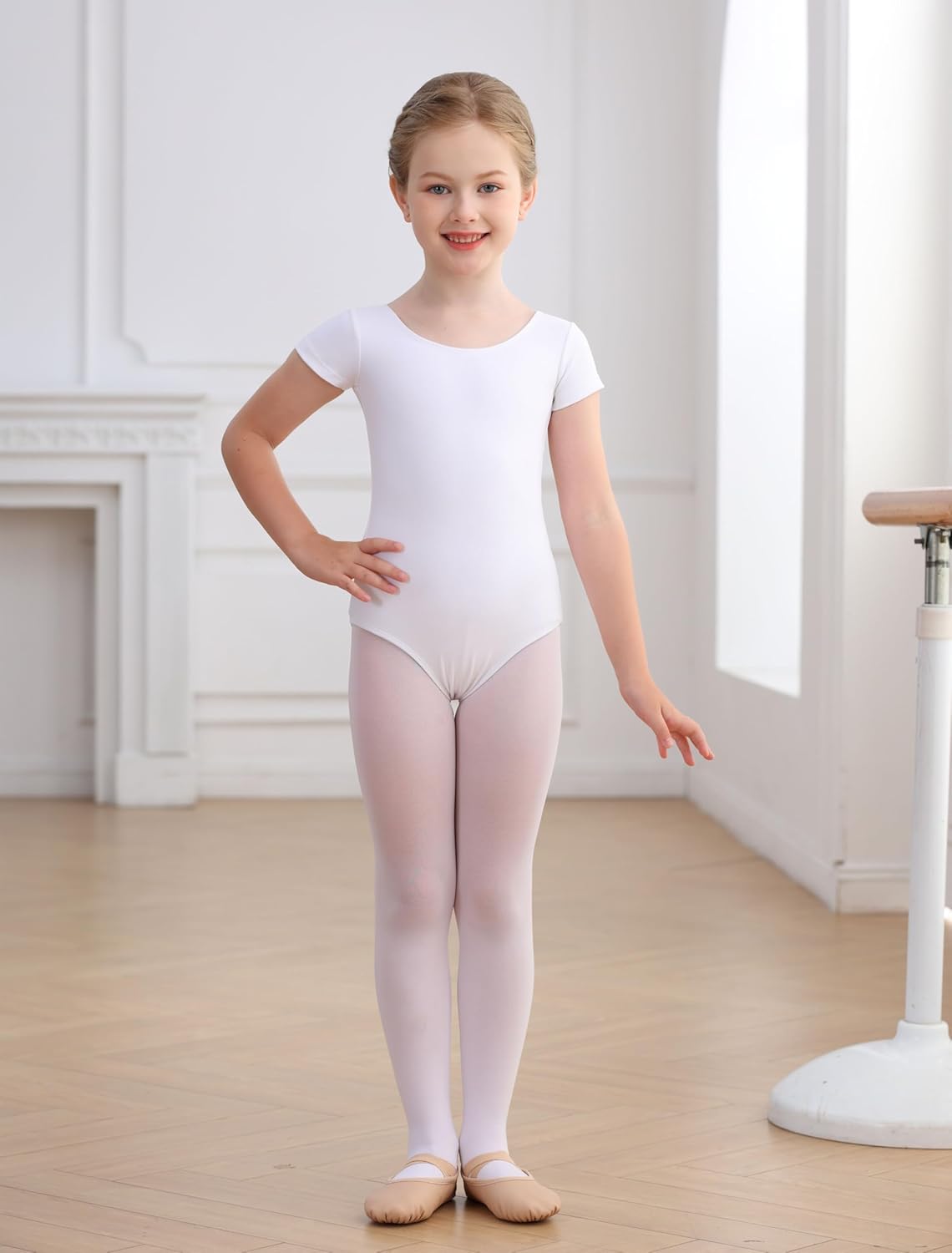 Dance Ballet Leotards Basic Short Sleeve for Girls Toddler Gymnastics Outfit Bodysuit - Image 4