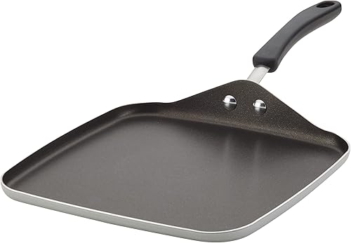 Farberware Cookstart DiamondMax - Sartén cuadrada antiadherente y profunda, apta para lavavajillas, 11 pulgadas, color plateado