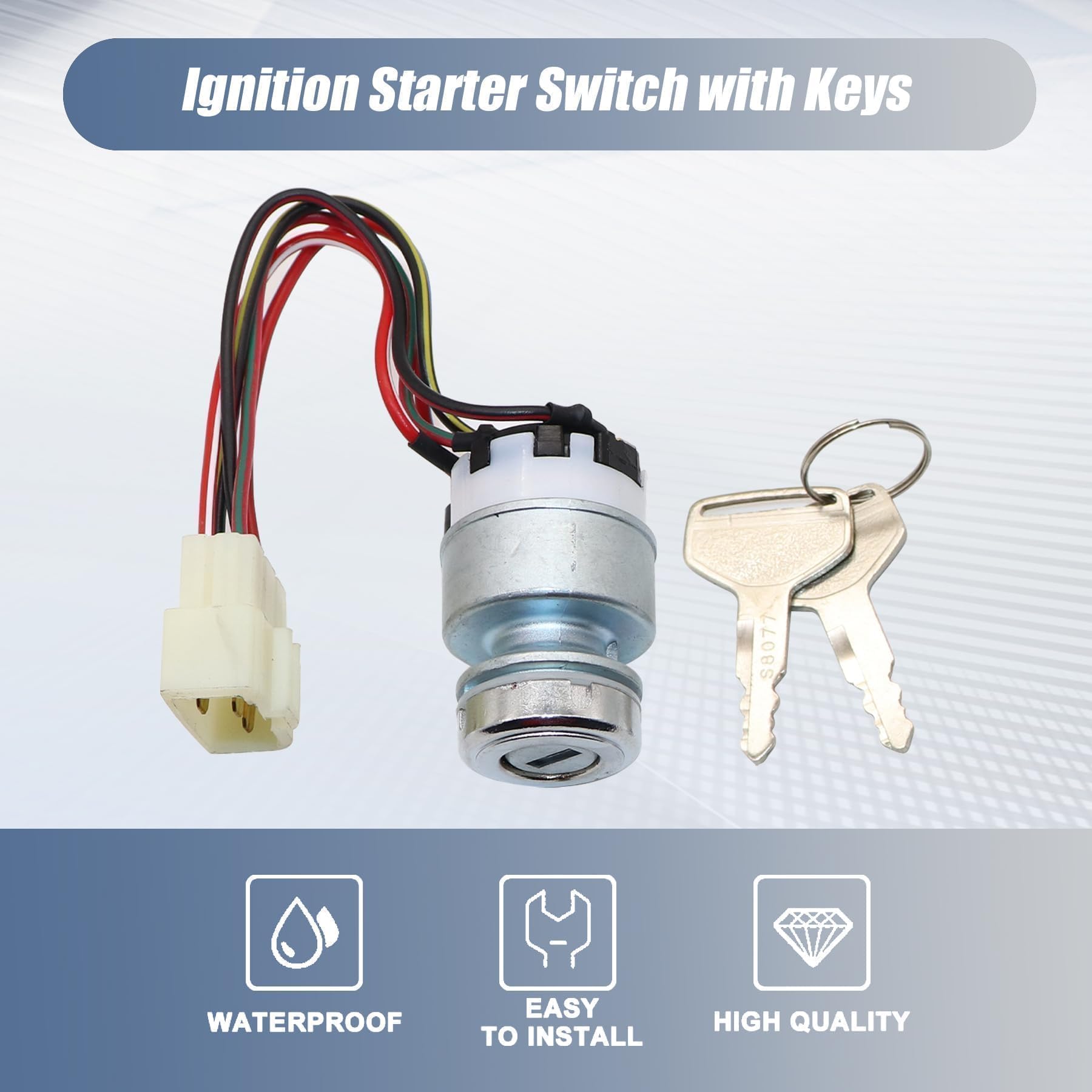 XQSMWF Ignition Starter Switch w/Keys Fit for Kioti CK DK DS RX