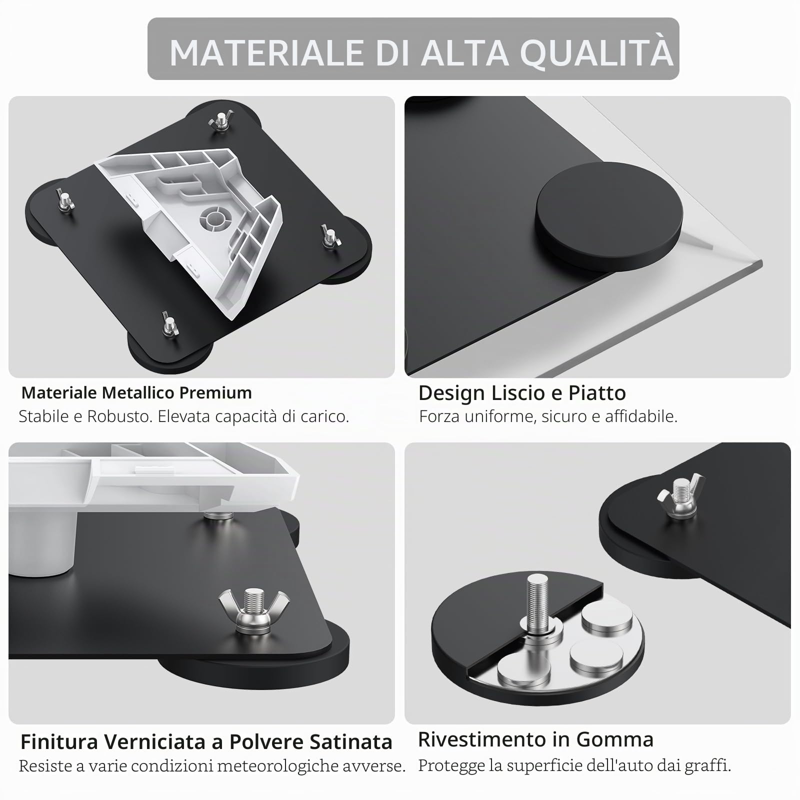Justech Starlink Mini Supporto Magnetico per Tetto Auto Kit di Montaggio Magnetico Compatibile con Starlink in Lega di Alluminio Mini supporto Starlink a Sgancio Rapido per Camper, Furgoni, Camion