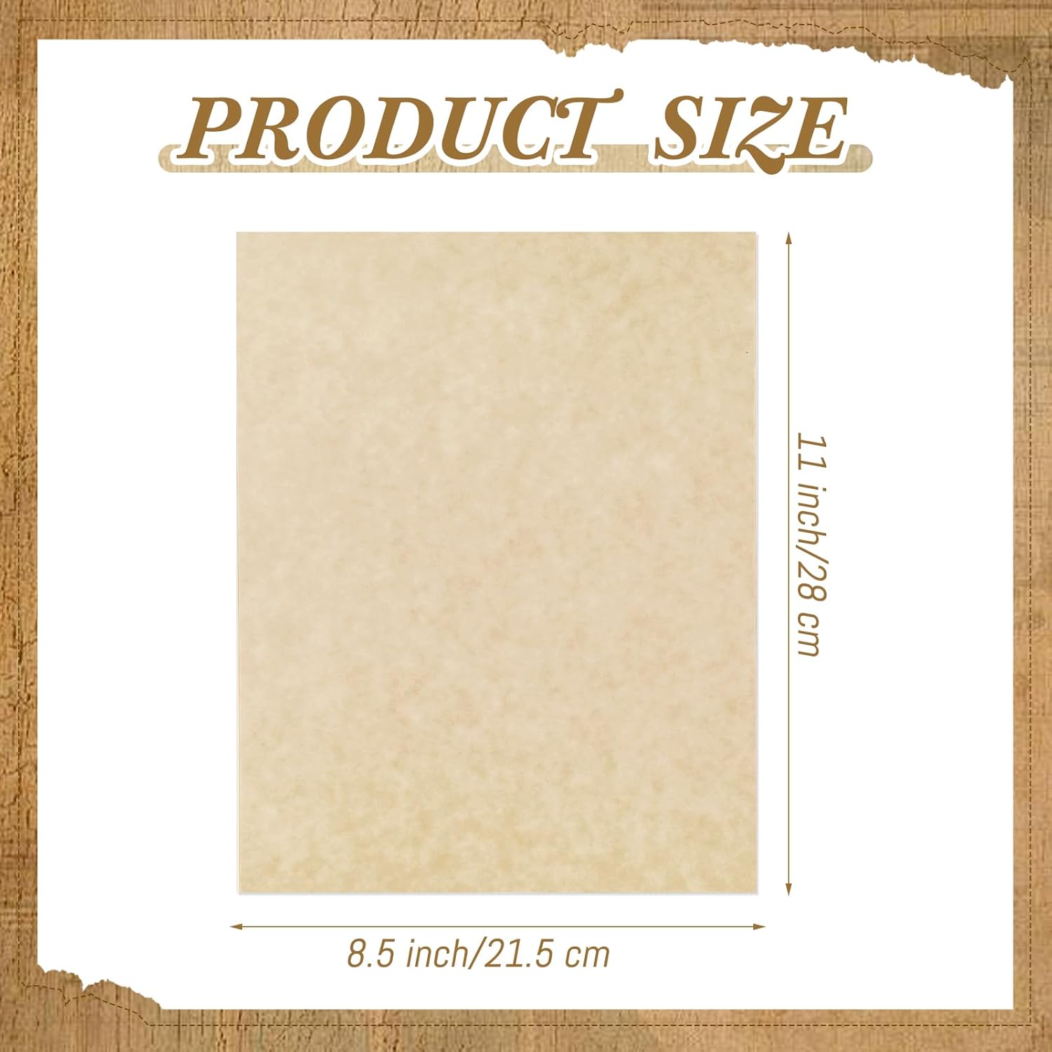 Epakh 200 Sheets Old Age Parchment Paper 8.5 x 11 Inch Standard Letter Vintage Colored Old Parchment Semblance Double Side Printing Paper (Mixed Color)
