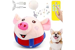 Interactive Dog Toy, Remote Control Dog, Motion Activated Pet Plush Toy(Red Pig)