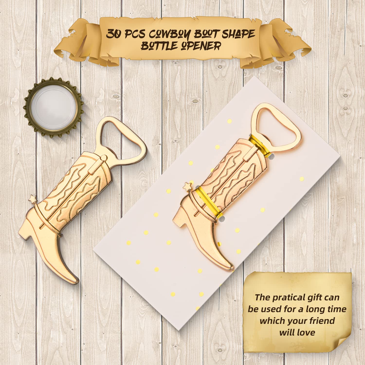 Cowboy Boot Bottle Openers With Exquisite Packaging, 12 Pcs Boot Bottle Opener Beer Accessories Metal Stainless Steel Bottle Openers Best Groomsman Gift Ho - View #11