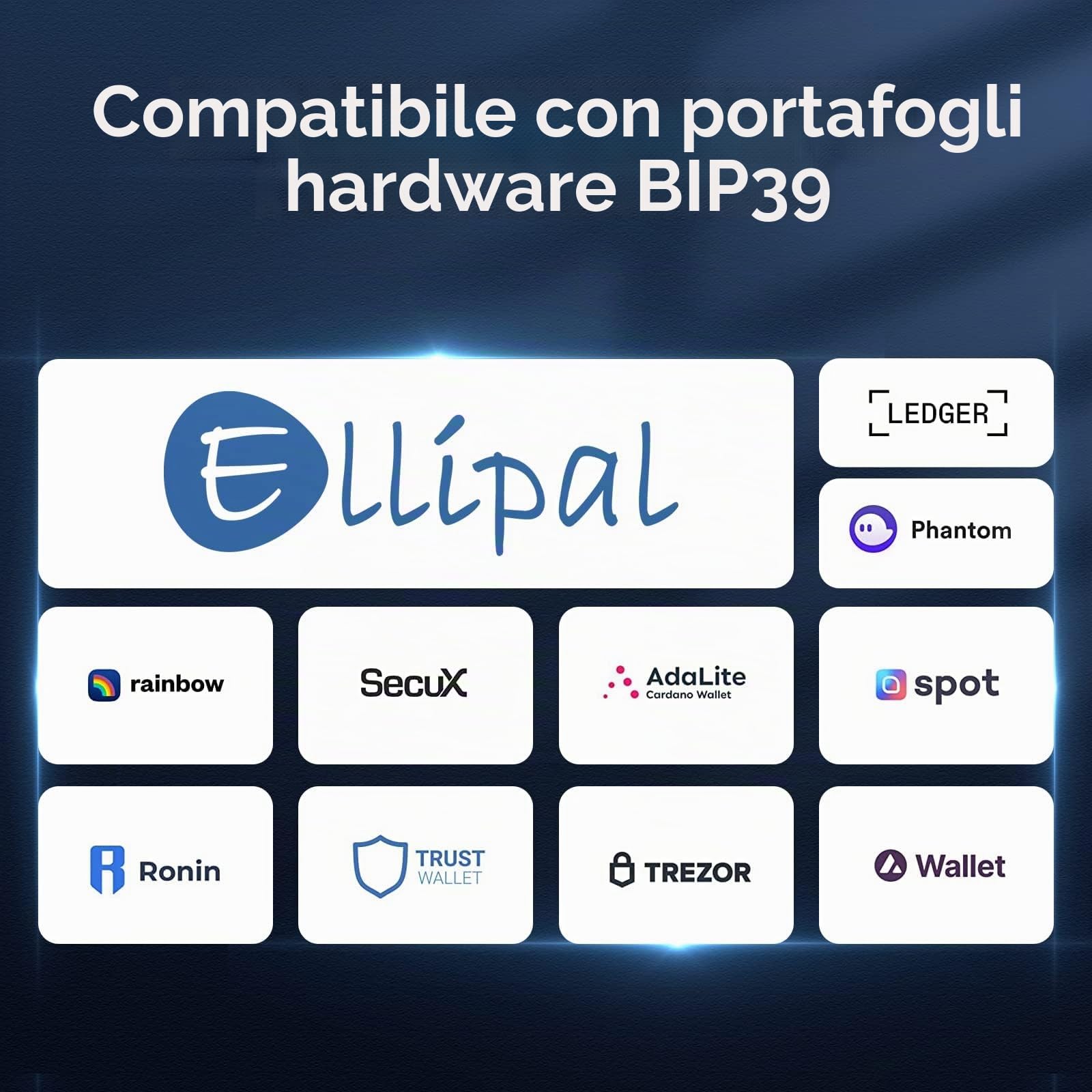 ELLIPAL Crypto Seed Phrase Storage, 316 Stainless Steel Metal Seed Phrase Storage with Lock Lole, 24 Words Seed Phrase Backup Storage, Compatible with BIP39 Hardware Wallets, Ledger, Trezor