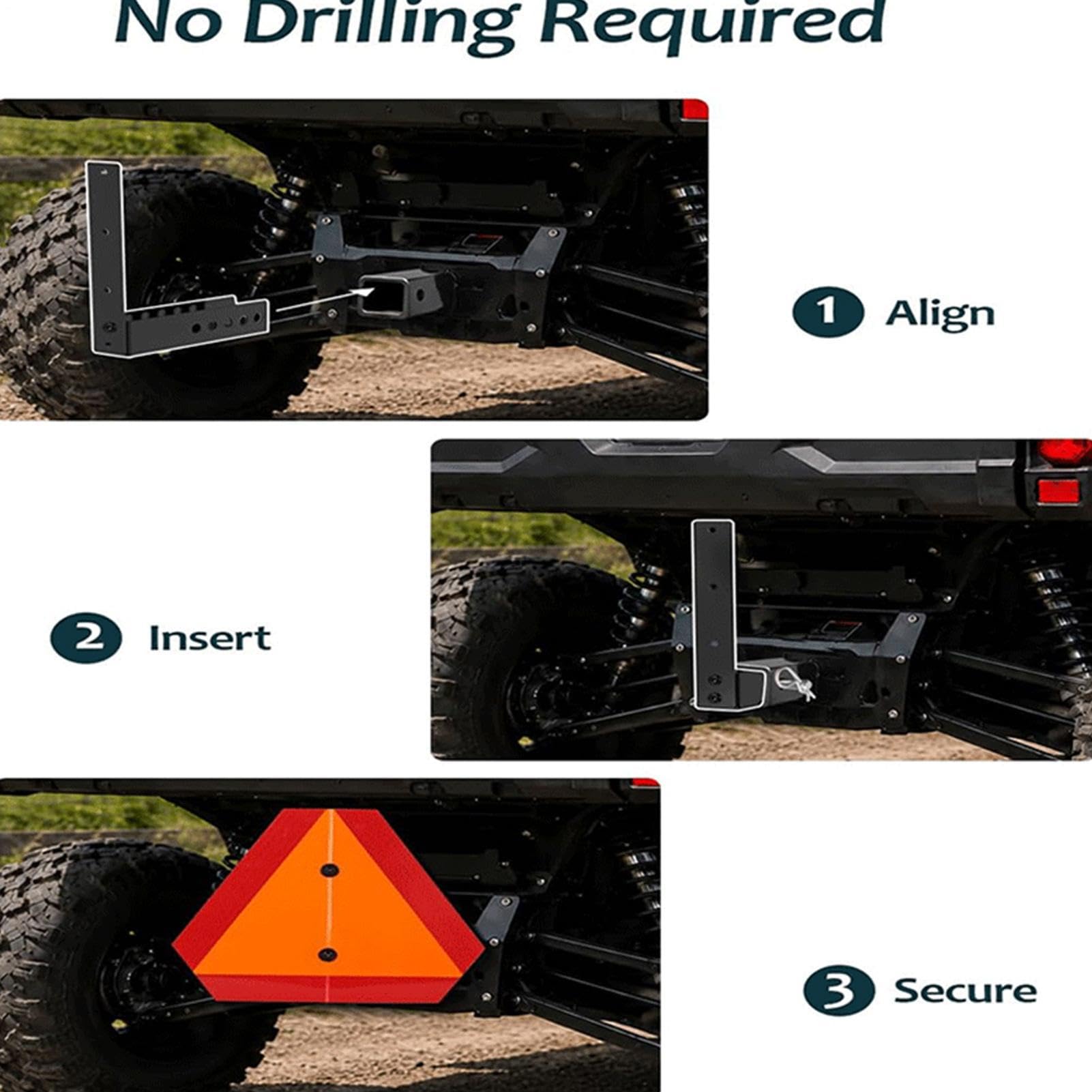 Triangolo Veicolo a Movimento Lento Kit Triangolo Sicurezza Auto Lenta