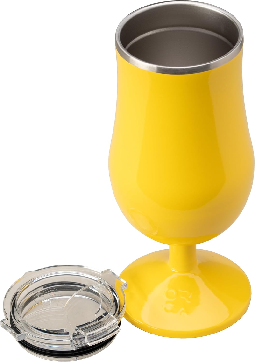 ORCA Poco 17 oz Insulated Cocktail Glass | Double Walled, Stainless Steel Hurricane Glass, Lidded Tumbler for Cocktails, Wine & Cold Drinks — Sunflower