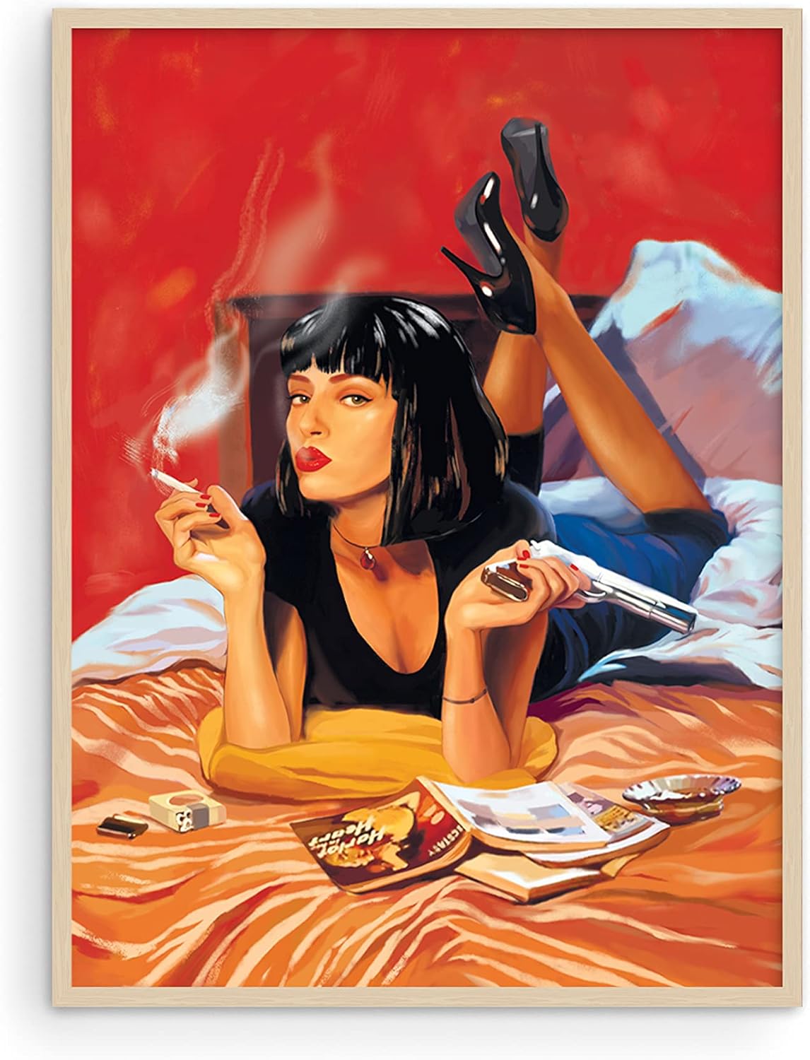 Movie Scene Posters Retro Room Decor - by Haus and Hues | Quentin Tarantino Movie Posters for Room Aesthetic 90s | Vintage Posters Aesthetic College Dorm Room Decor UNFRAMED (16 x 20): Posters & Prints