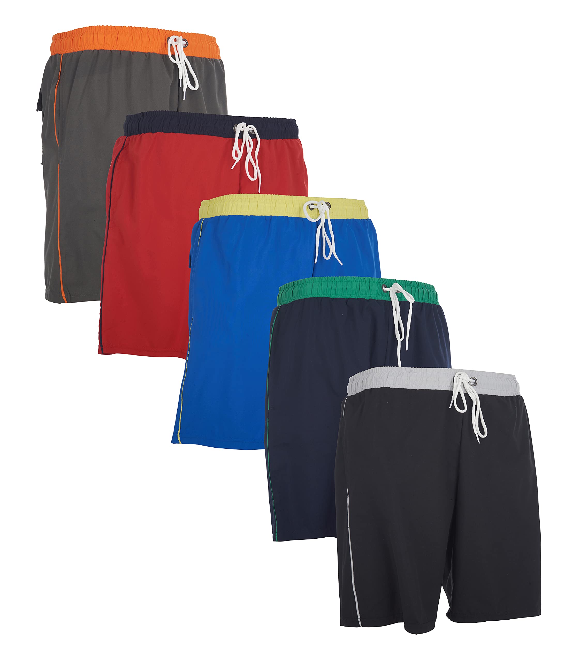 PURE CHAMPMen’s Swimming Trunks – 5 Pack Mesh Lining Swim Shorts - Multi - XX-Large
