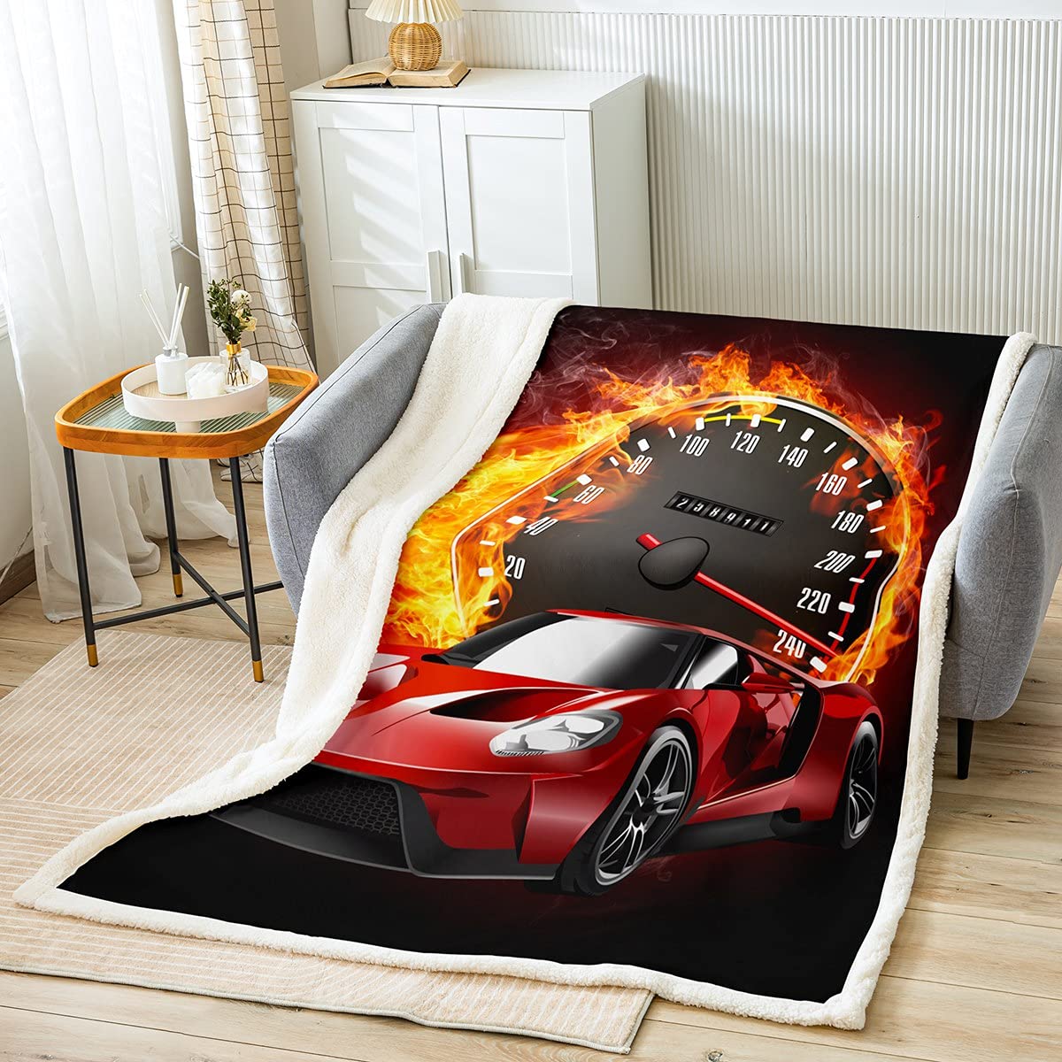 Amazon.com: Erosebridal Red Race Car Blanket Throw for Boys Queen 90x90  Fire Speedometer Sherpa Blanket Extreme Sport Games Fleece Blanket Sports  Car Racing Automobile Vehicle Fuzzy Blanket Sofa Decor for Kids :