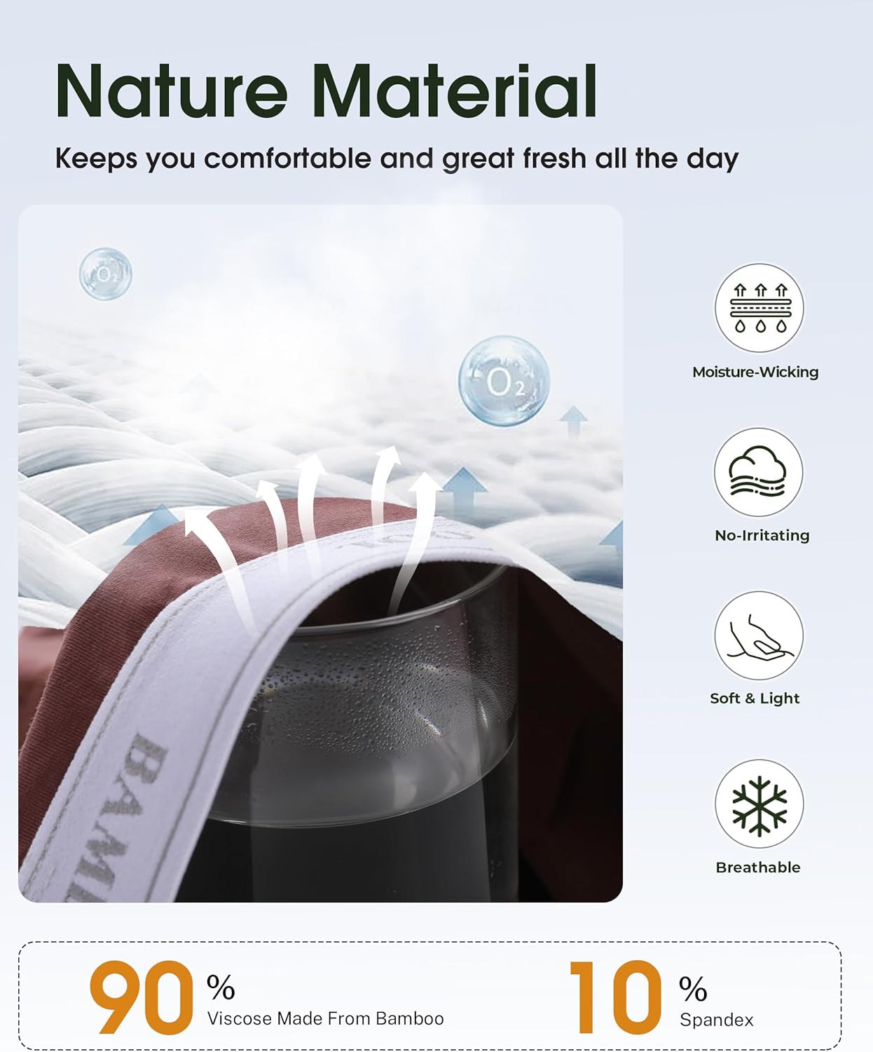 BAMBOO COOL Women's Boyshort Panties Stretchy Underwear Boxer Briefs for Ladies 4 Pack - Image 2