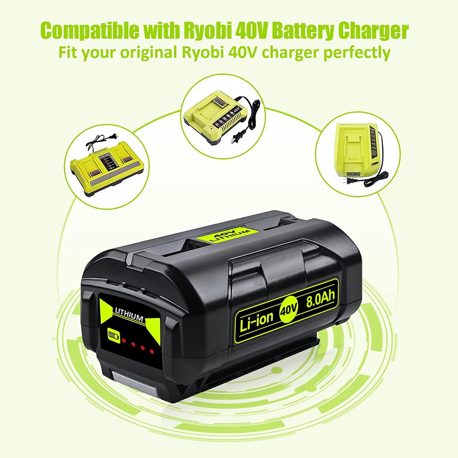 Kulatiom 40V Battery on Ryobi Charger