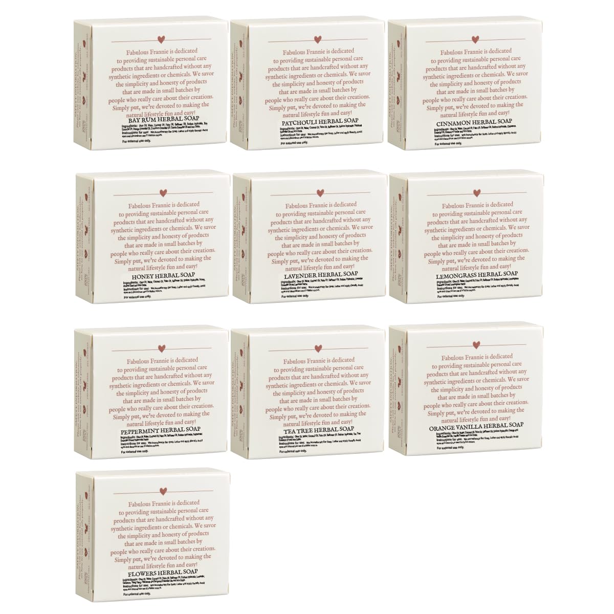 Fabulous Frannie 100% Natural Herbal Soap 4 oz made with Pure Essential Oils (TEA TREE)