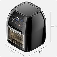 Vista 9 de CHEFMAN Freidora de aire digital multifuncional+ asador, deshidratador, horno de convección, 17 ajustes preestablecidos de pantalla táctil