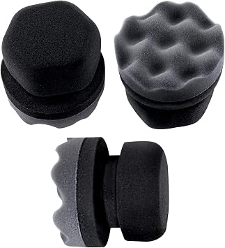3PCS Tire Shine Applicator Pad Tire Hex Grip Applicator Tire Shine Applicator Tire Dressing Applicator Pads Foam Car Detailing Reusable Cleaning Supplies for Tire Shine