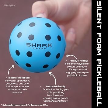 Quiet Pickleball Balls - Indoor Practice Foam Pickleball Training Balls, Soft & Silent Pickleball Balls, 2-Pack