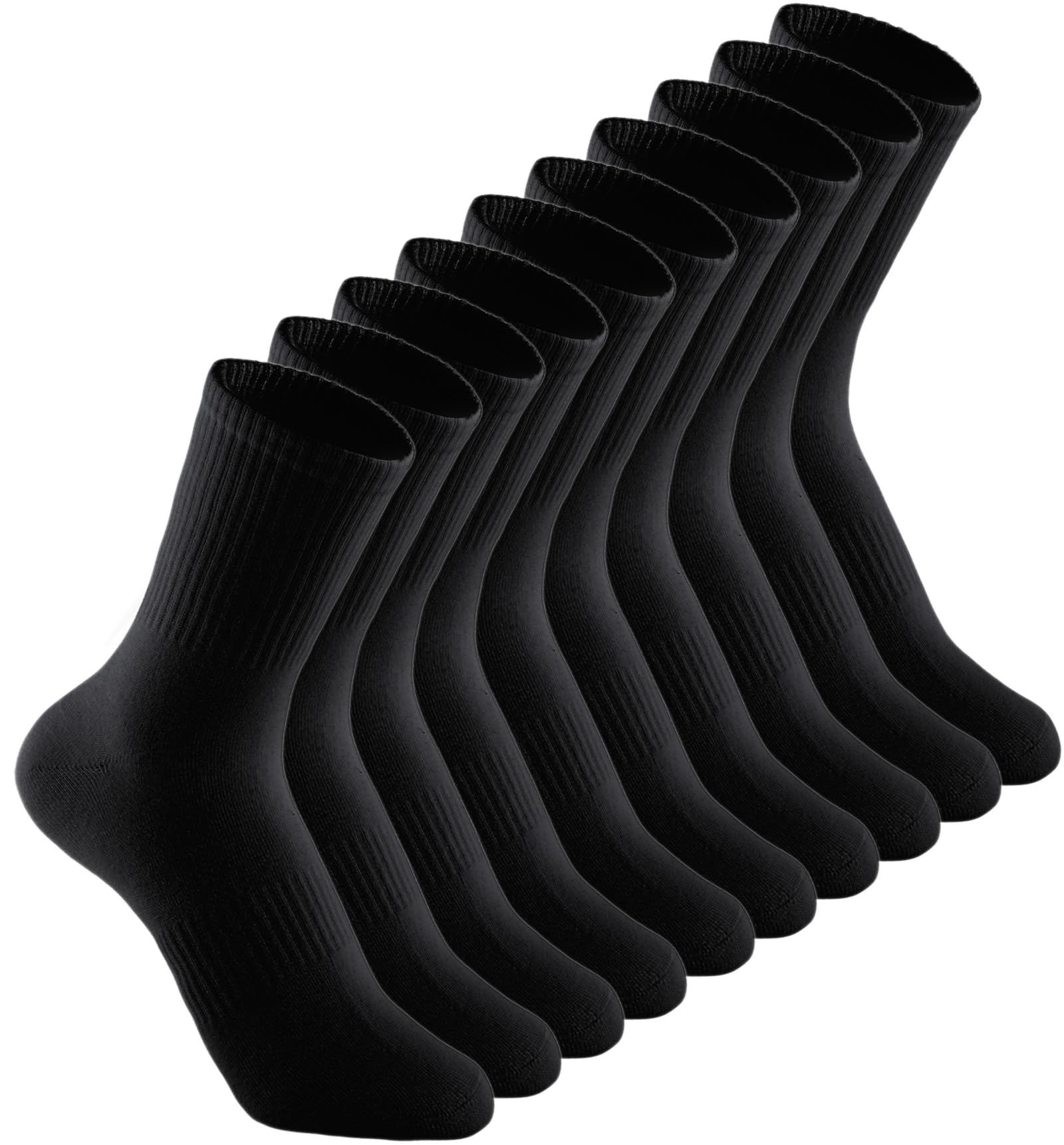 Irisbear Cushion Crew Socks for Women Cotton Running Hiking Athletic Long Socks for Women 5 Pairs