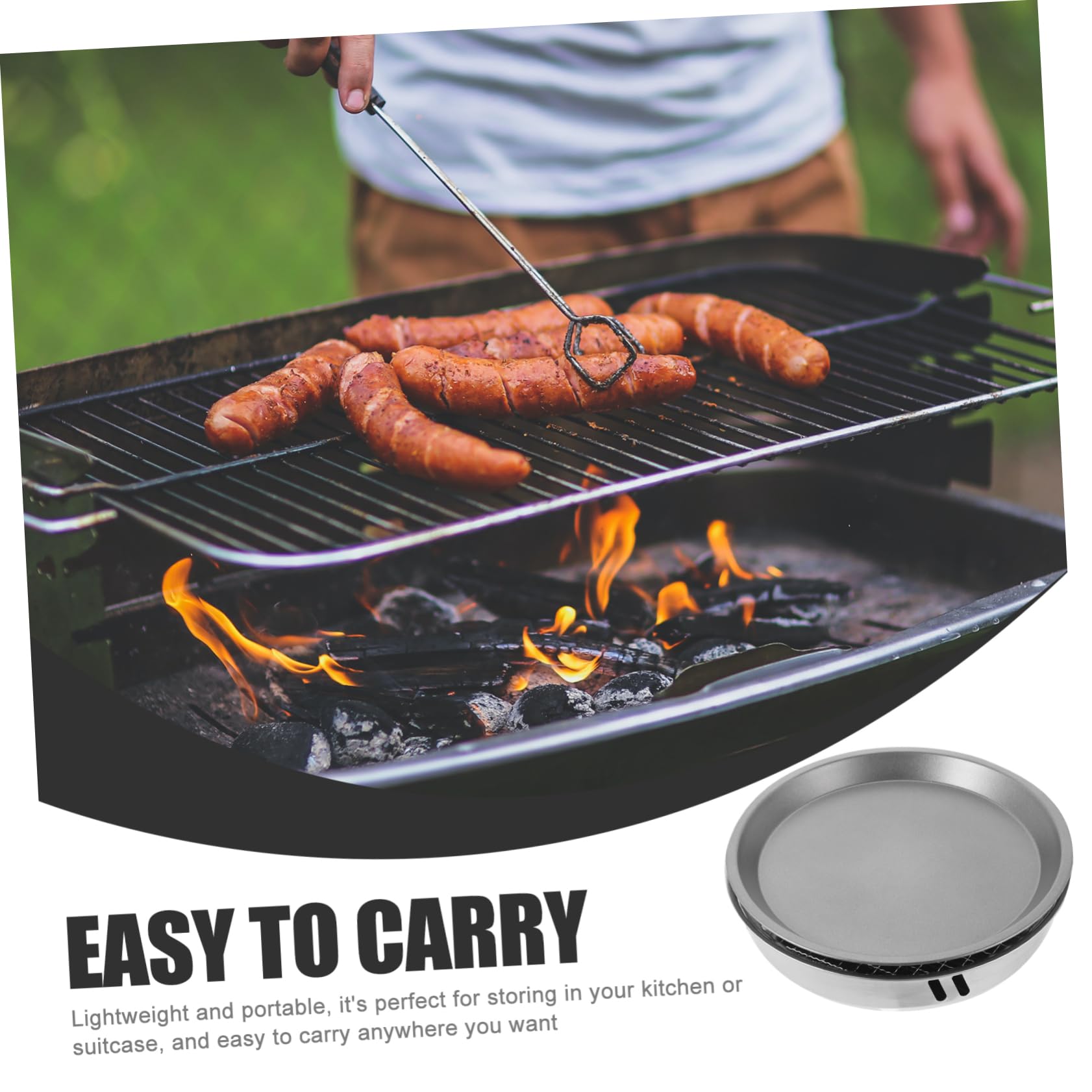 Parrilla Portátil Estufa de Parrilla para Acampar Compacta para Barbacoa al Aire Libre Color Aleatorio