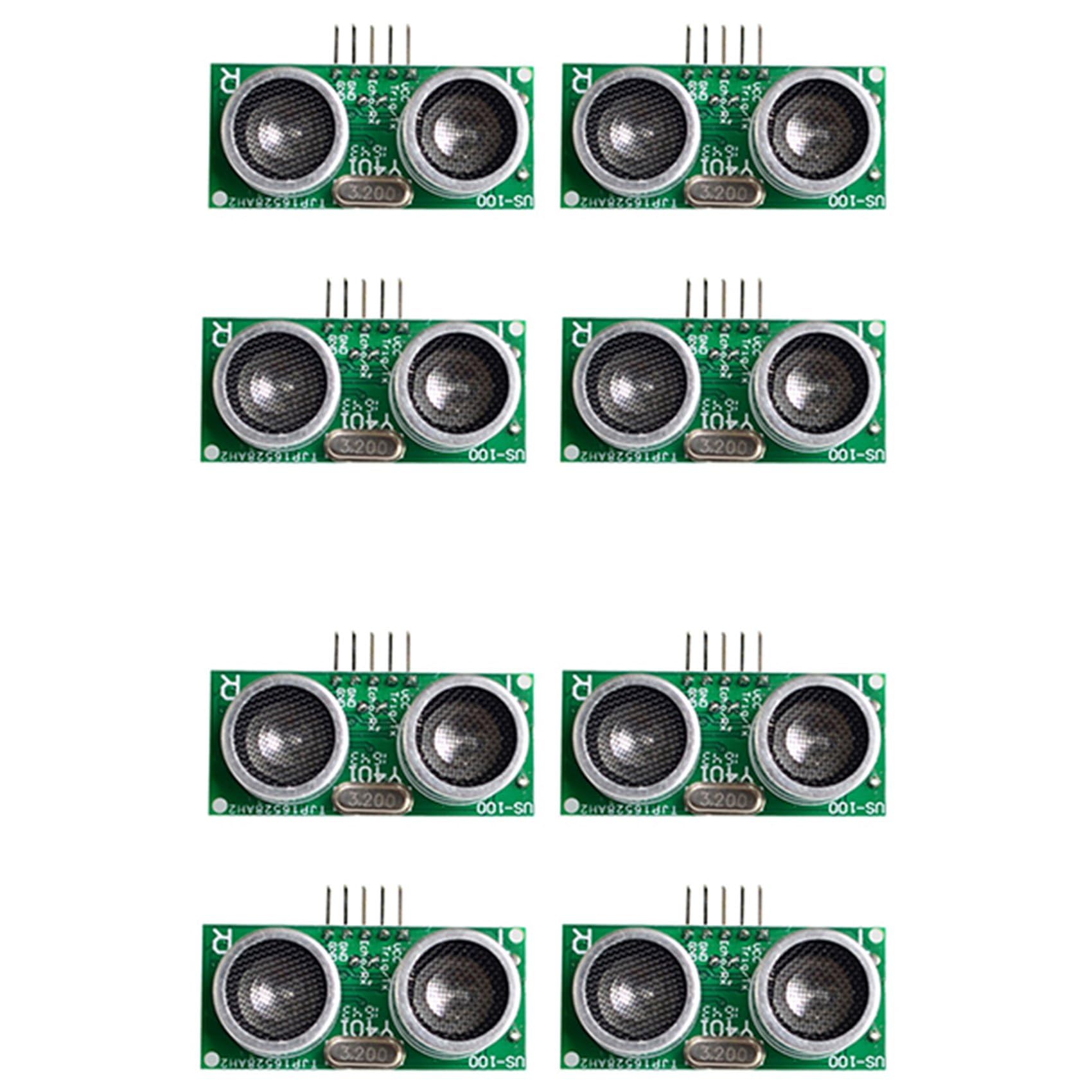 Jnchdghwa Green 8Pcs Us-100 Ultrasonic Sensor Module Dc 2.4V - 5V With Temperature Compensation Range Distance