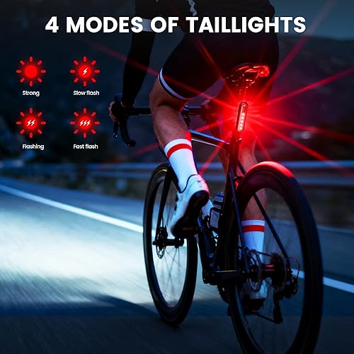 Miniatura 6 de Vastfire 17 luces LED para bicicleta de 5000 lúmenes, luz de bicicleta súper brillante para montar por la noche, faro delantero de bicicleta