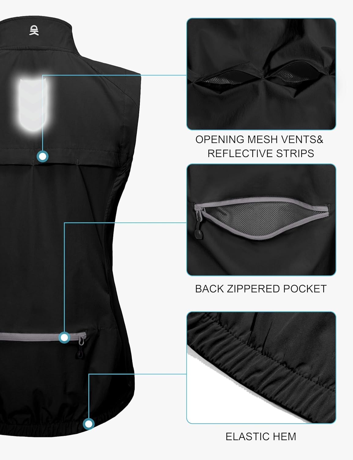 Little Donkey Andy Women's Lightweight Quick Dry Vest Summer Windproof Sleeveless Elastic Jacket for Golfing Cycling Running - Image 4