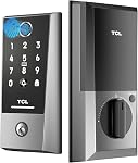 TCL Smart Deadbolt Lock pour Front, AI Serrures de porte sans clé avec Wi-Fi sans moyeu, Télécommande App, Auto-Lock, Sonnette de porte, 8-Month Batterie, fonctionne avec Alexa & Assistant Google, D2 Plus