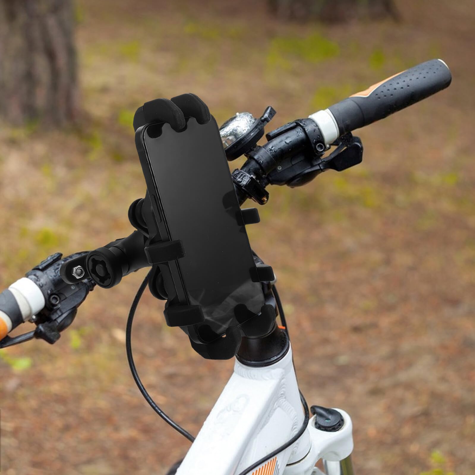 BESPORTBLE Supporto per Telefono da Manubrio per Moto Scooter e Biciclette Ammortizzamento Antivibrante Installazione Rapida e Visuale Regolabile per Dispositivi Cellulari