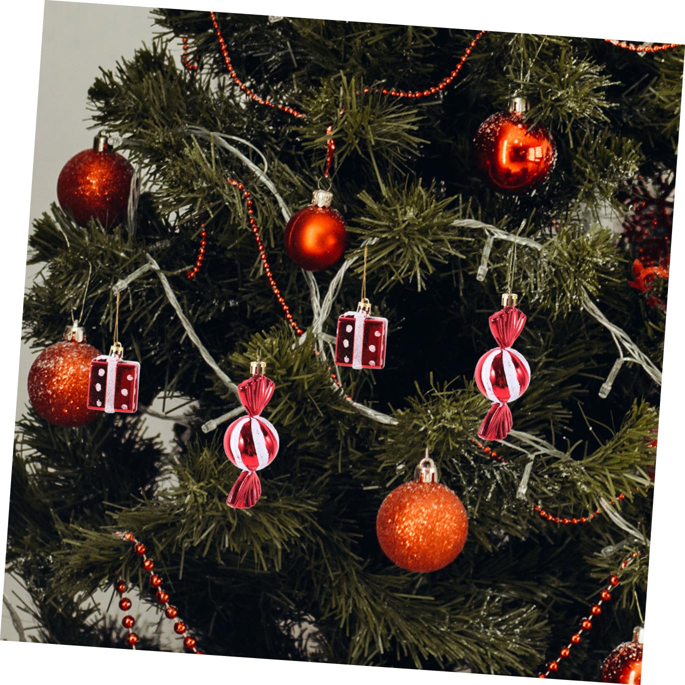 SOIMISS 16stücke Teiliges Weihnachtsbaum-hängedekoration Mit Geschenkbox Und Zuckerstangen Farbige Xmas Ornamente Für Festliche Tisch Und Baumschmuckgestaltung