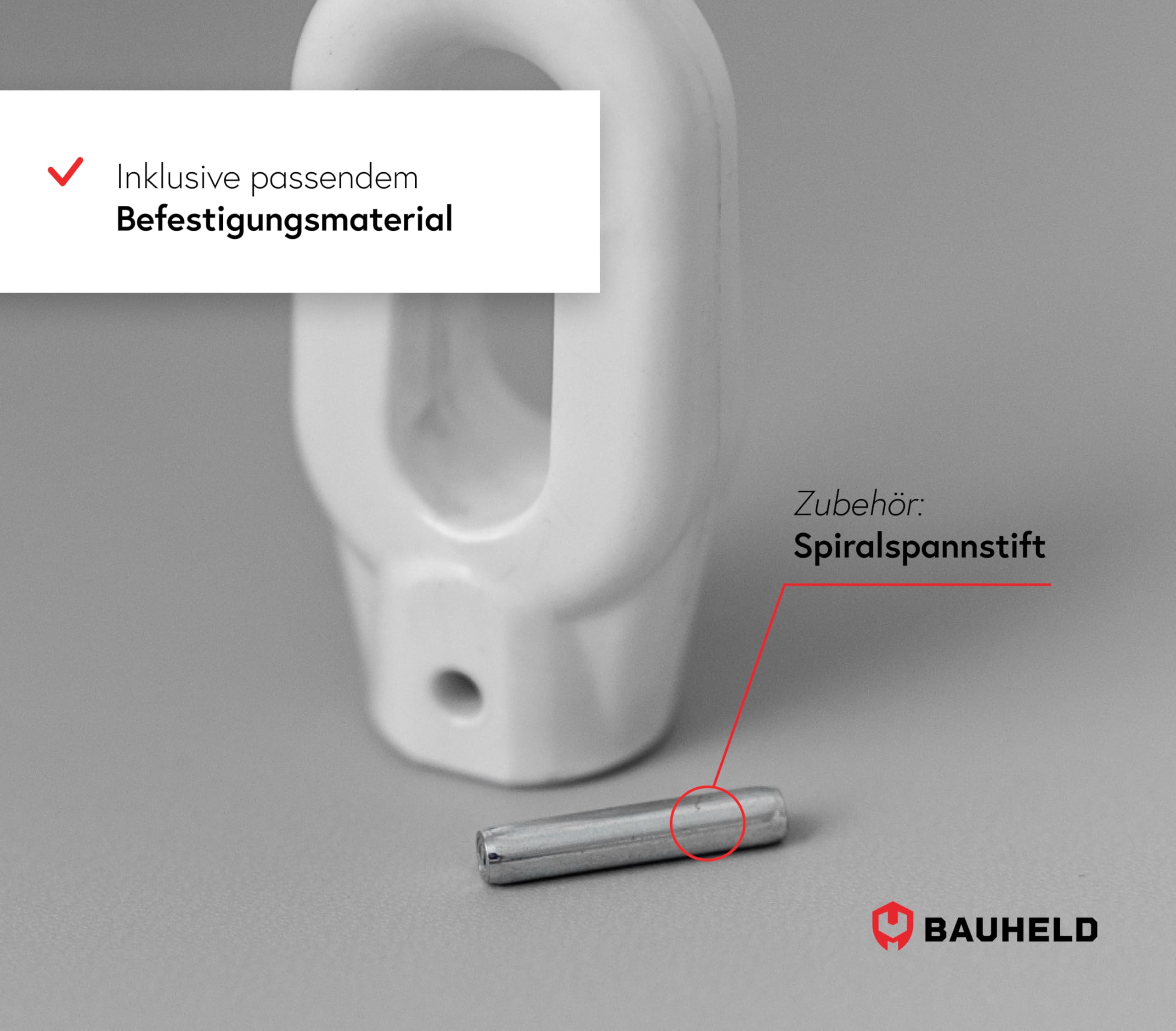 BAUHELD Occhiello da Tenda 10 mm Plastica RAL7035 Grigio Chiaro