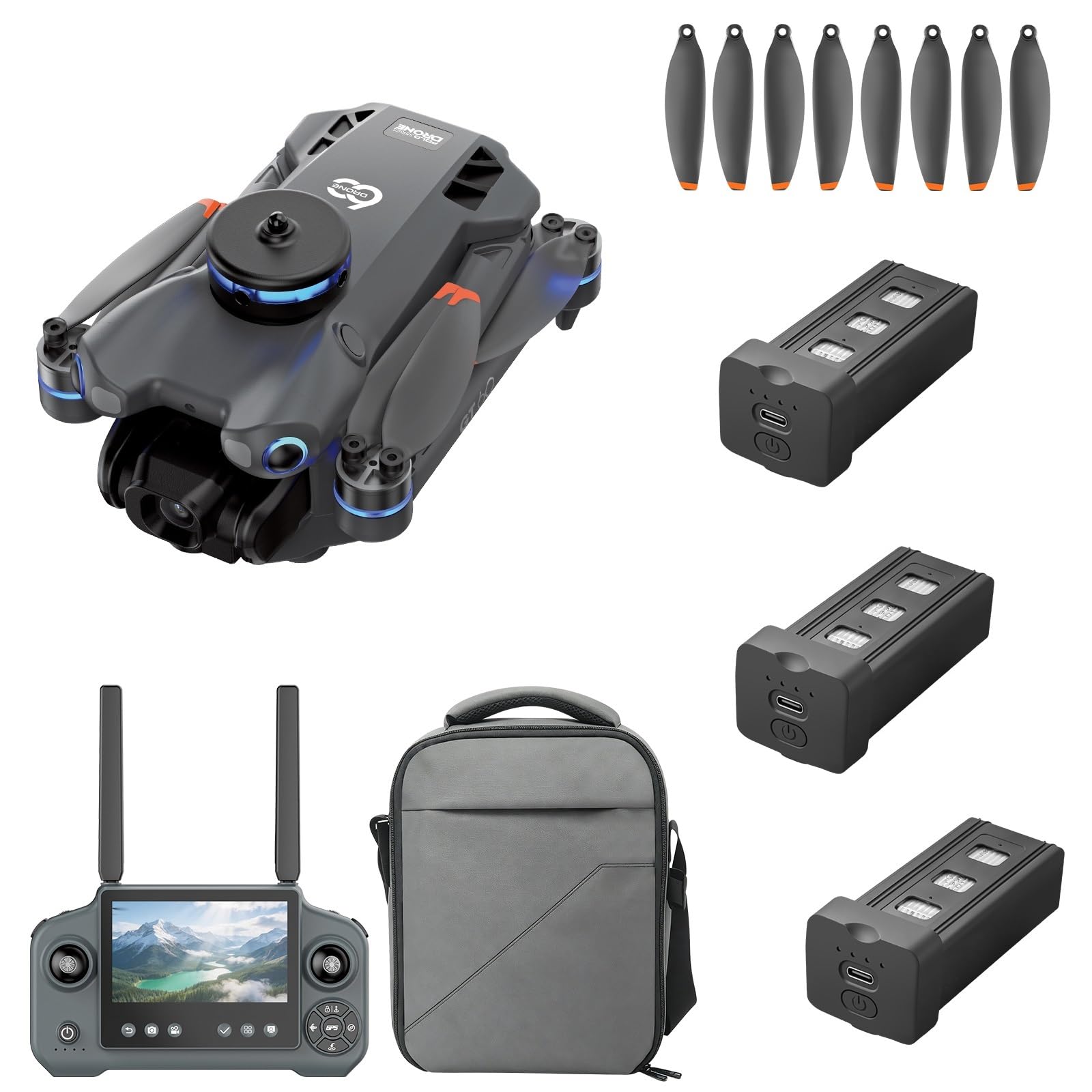 Drone gps gt60 quadricottero alta definizione aereo ritorno evitamento
