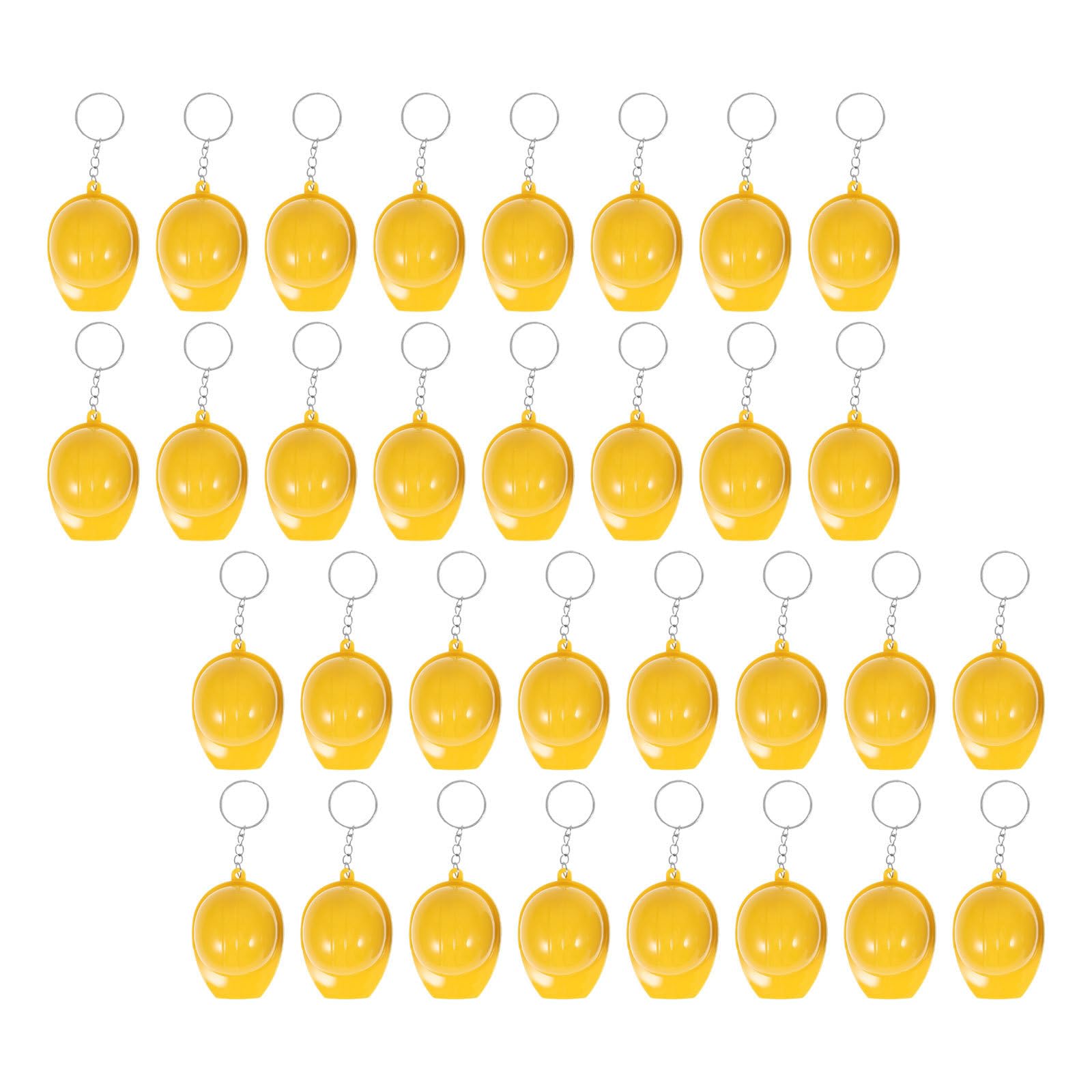 SHINEOFI 100 Unidades Llavero de Sombrero Seguro Amarillo para Fiestas de Construcción, Diseño Realista, Ligero y Resistente, Adecuado para Recompensas Escolares y Coleccionistas