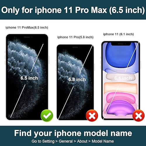 Miniatura 2 de Folosu Funda compatible con iPhone 11 Pro Max con soporte para tarjetas, rotación de 360, soporte de anillo de dedo con función atril, bloqueo RFID,