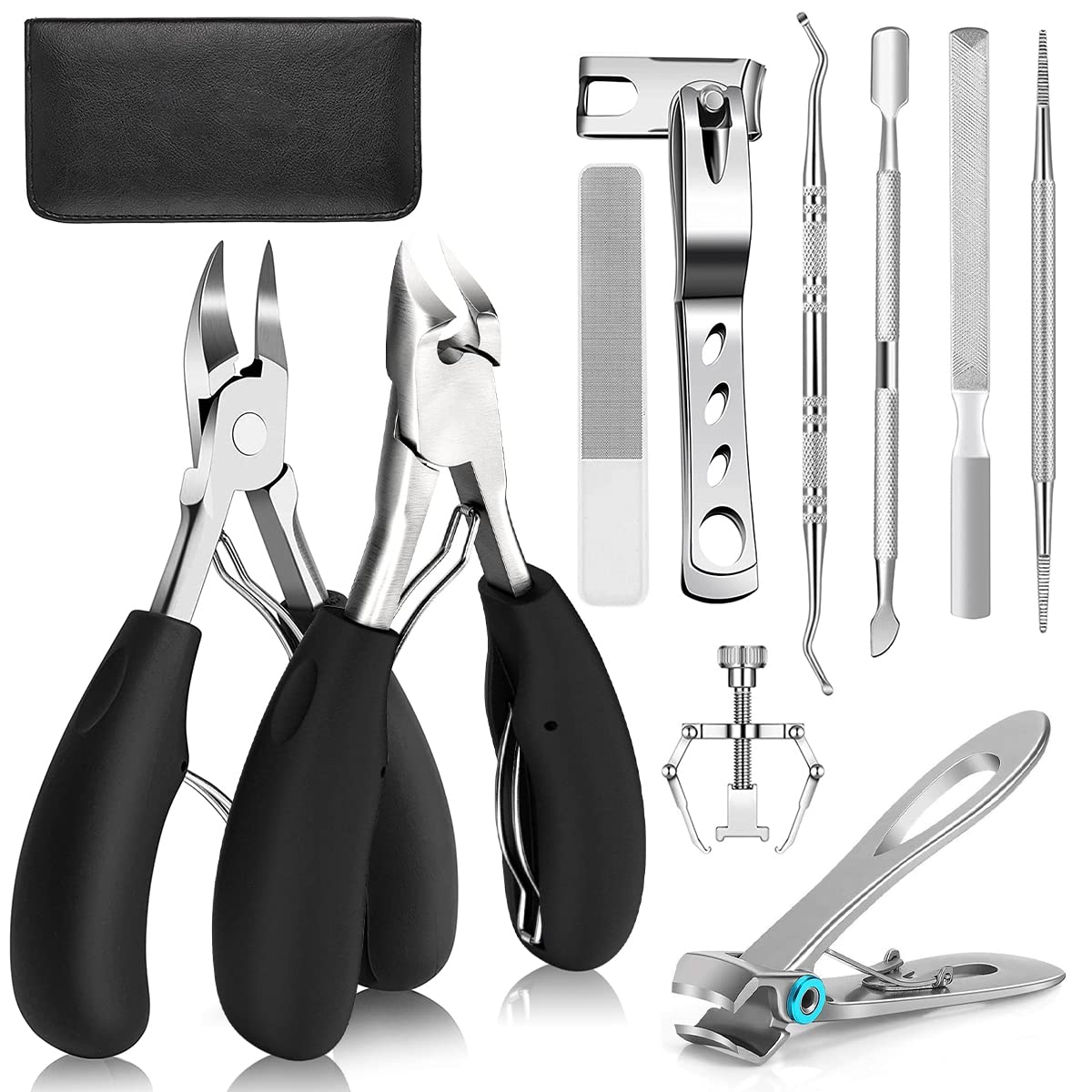 10 Pcs Ingrown Toenail Clippers Kit Stainless Steel Ingrown Toenail Removal Kit Professional Toenail Clippers Set for Ingrown and Thick Nail Toe Nail Cutter for Adults and Seniors \