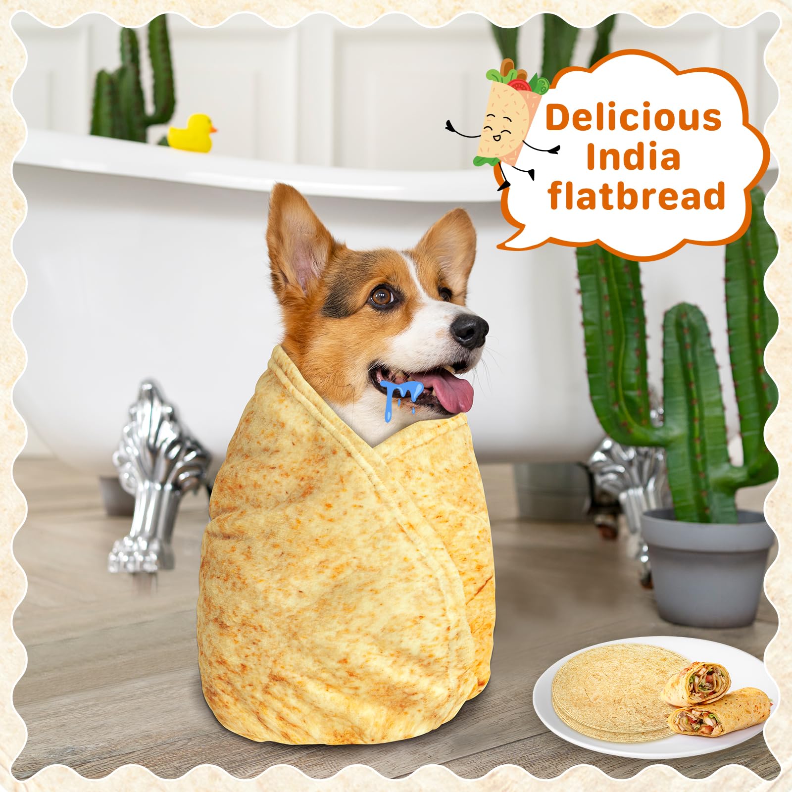 Funny Tortilla Swaddle Blanket - Soft Flannel Wearable Wrap for Newborn to 9 Months, Perfect for Baby Shower Gifts