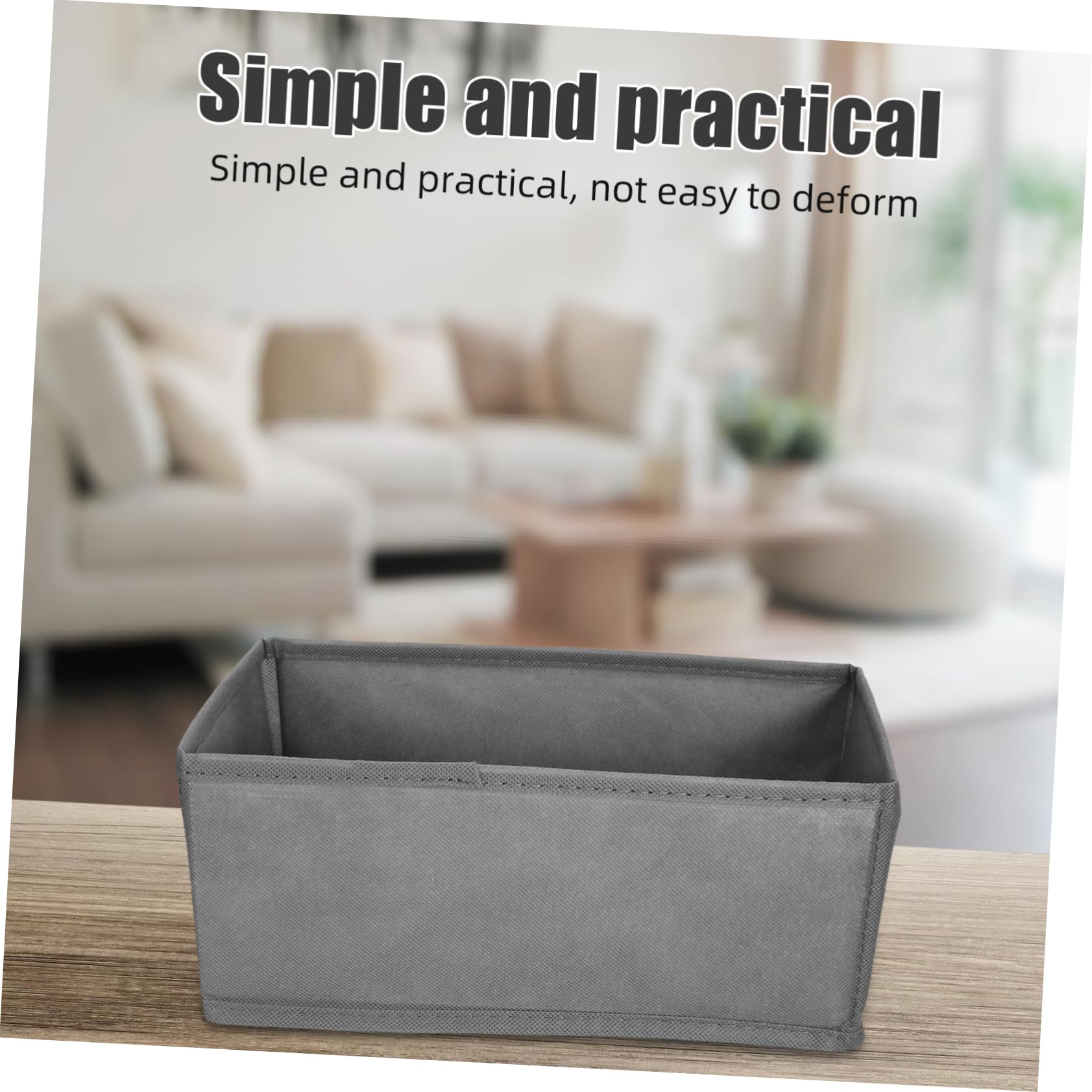 6piezas Caja de Almacenamiento de Ropa Interior Organizador de Divisores para Calcetines Sujetadores y Medias