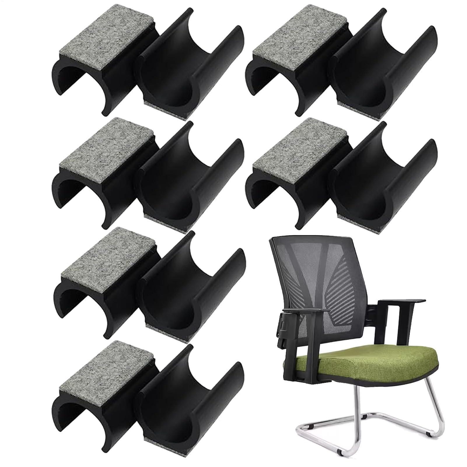 Protectores de suelo para patas de silla silenciosos y fundas de fieltro antiarañazos