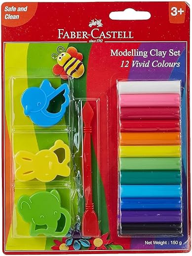 Faber-Castell 12 Modelling Clay 150 mg blister with toys