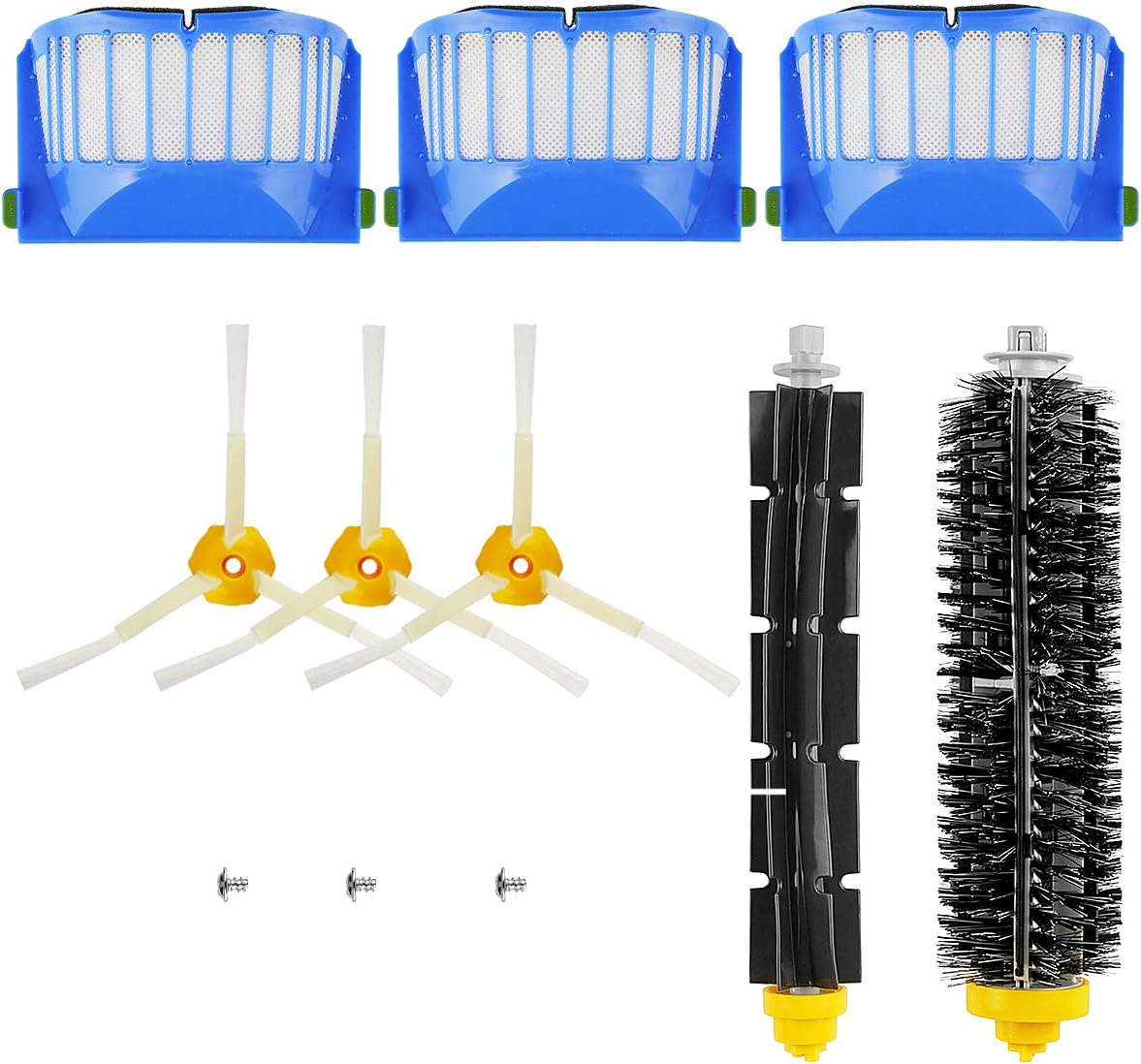 POWER-XWT Replace Accessories for Irobot Roomba 600 605 615 616 620 621 630 635 650 652 660 665 680 690 - a set of 10