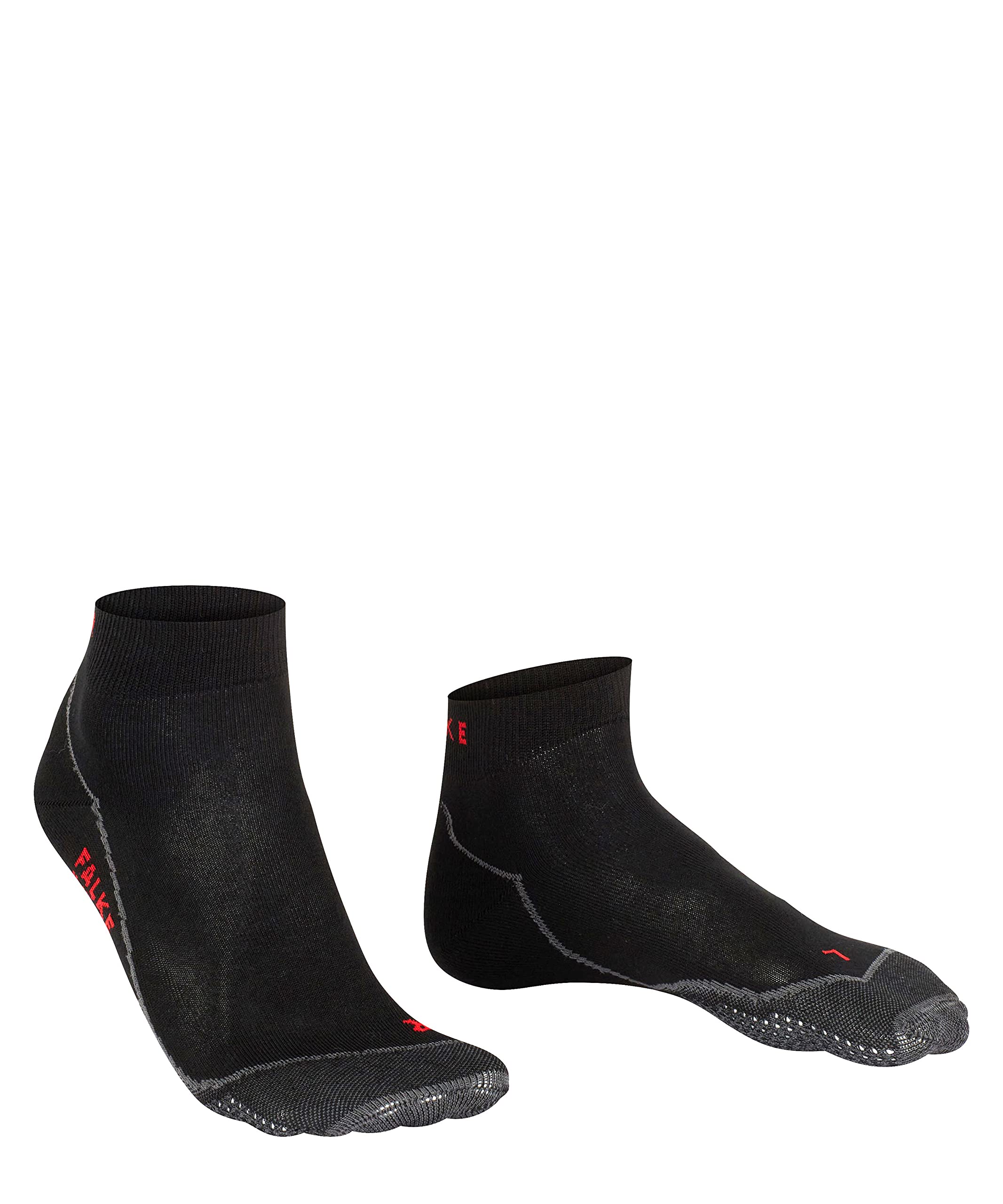 FALKE Women's Impulse Air Running Socks, Quarter Length, Light Padding, Sweat Wicking, Breathable Quick Dry, Lyocell, Black (Black 3000), 6.5-7.5, 1 Pair