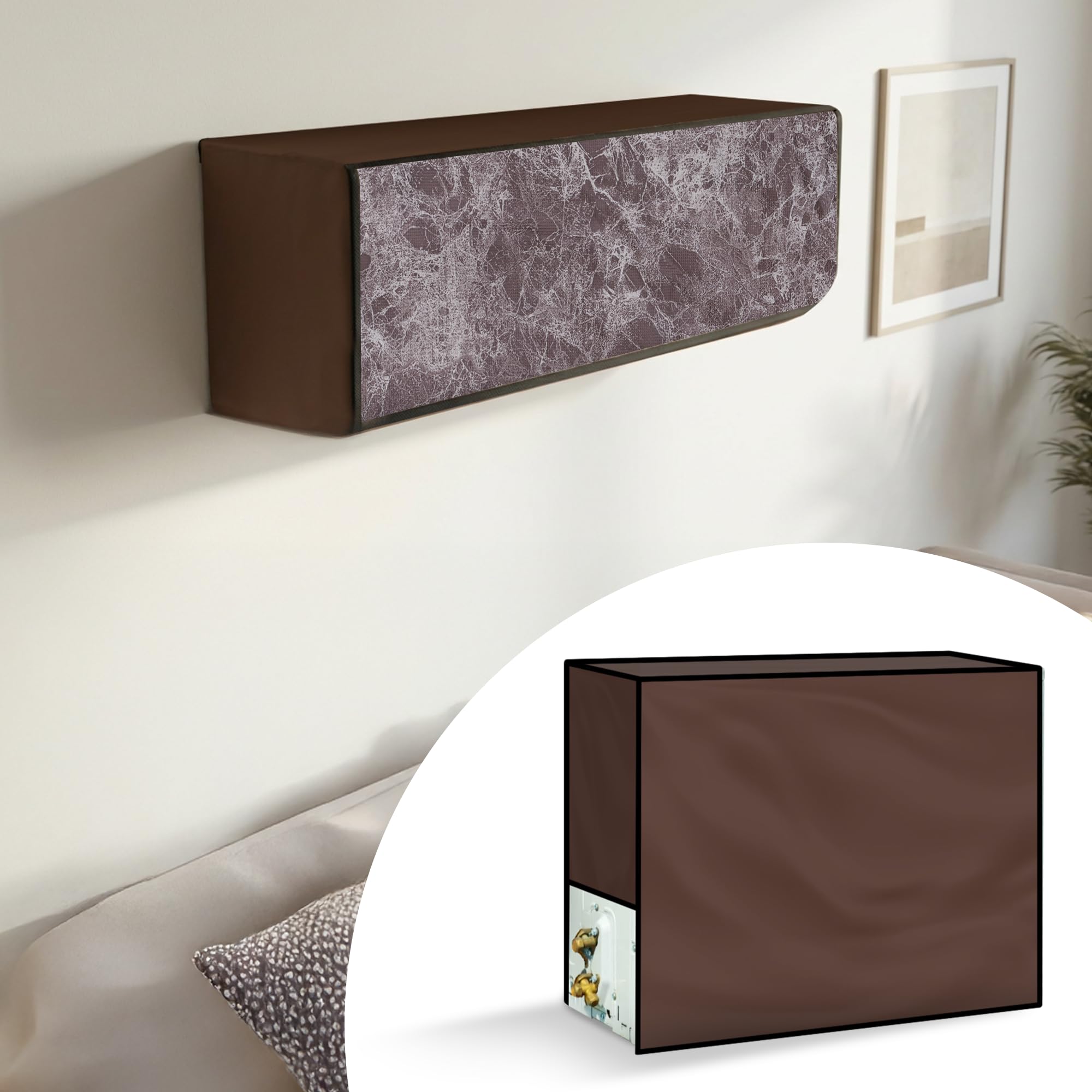 Robustt 1.5 Ton Split AC Cover for Indoor and Outdoor Unit | Waterproof & Dustproof AC Covers with Sun Exposure and Rust Protection