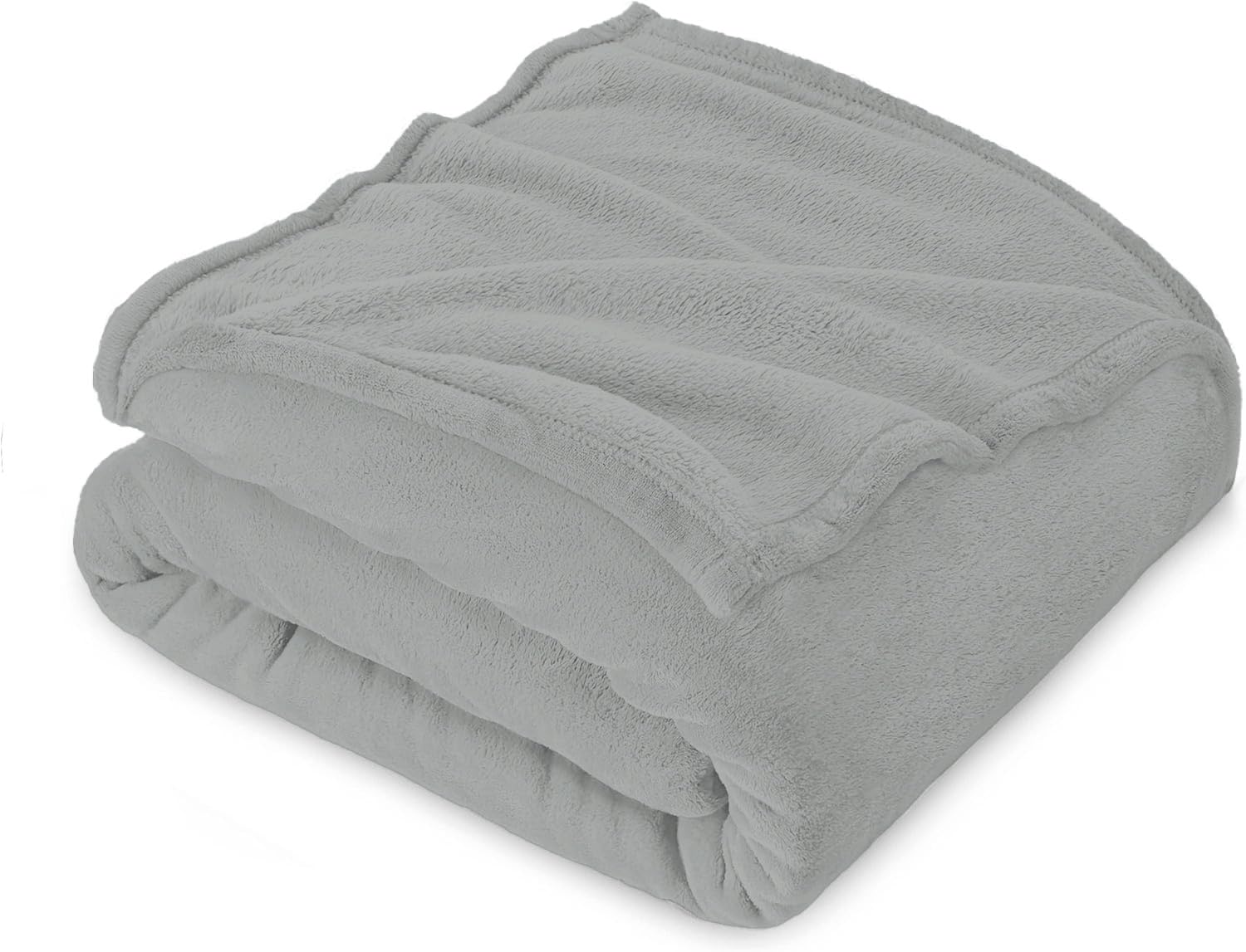 HOME SOLAZZIA Manta Franela Suave 130 x 160 cm para Cama 90 y sofá, Manta de Microfibra, Suave, Cálida, Super Caliente para Adulto y Niño,Sin Arrugas(Gris 130 x 160 cm)