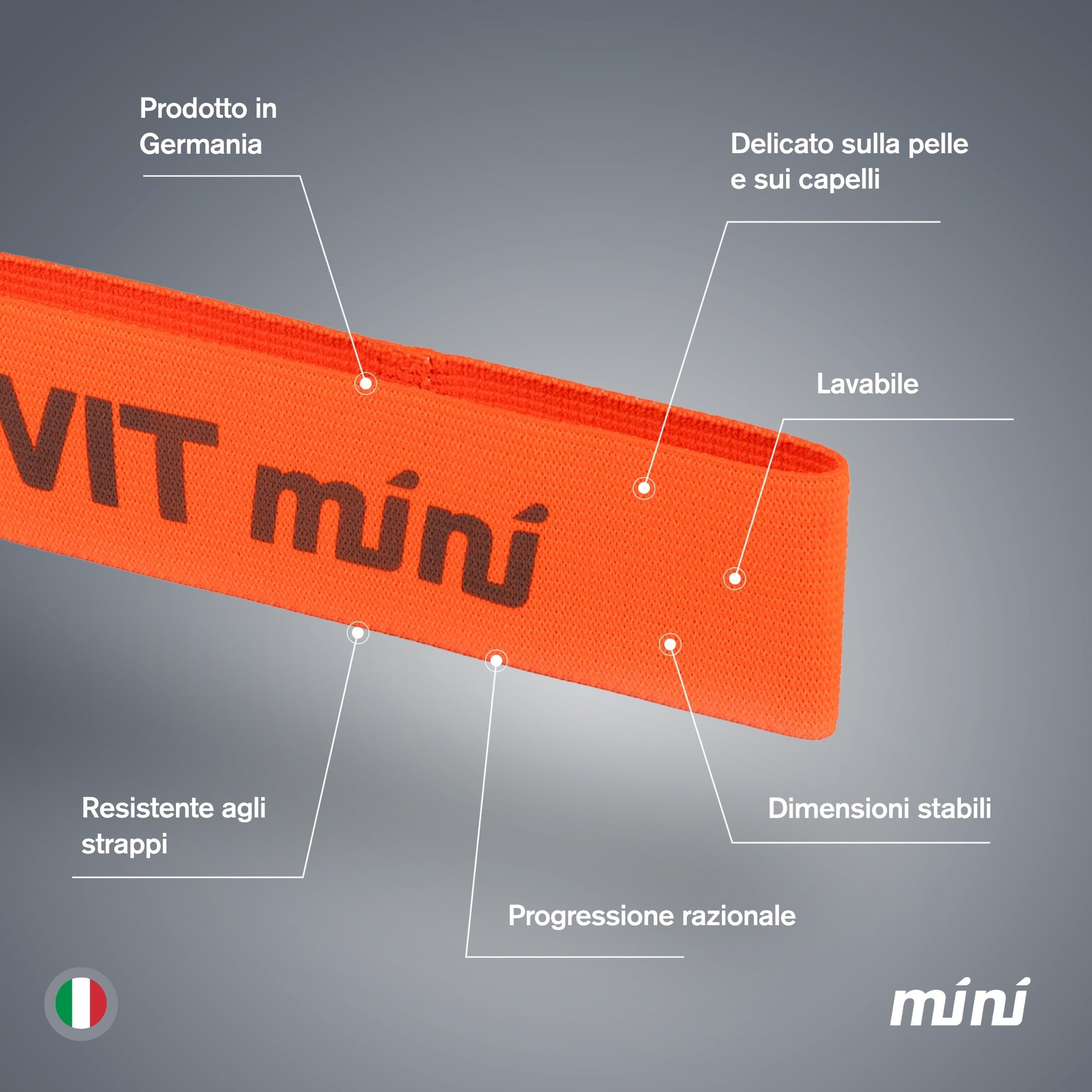 FLEXVIT Mini Set di 10 fasce – Allenamento funzionale di gruppo, 6 livelli di resistenza per fitness, fisioterapia e atletica, perfetto per principianti e professionisti