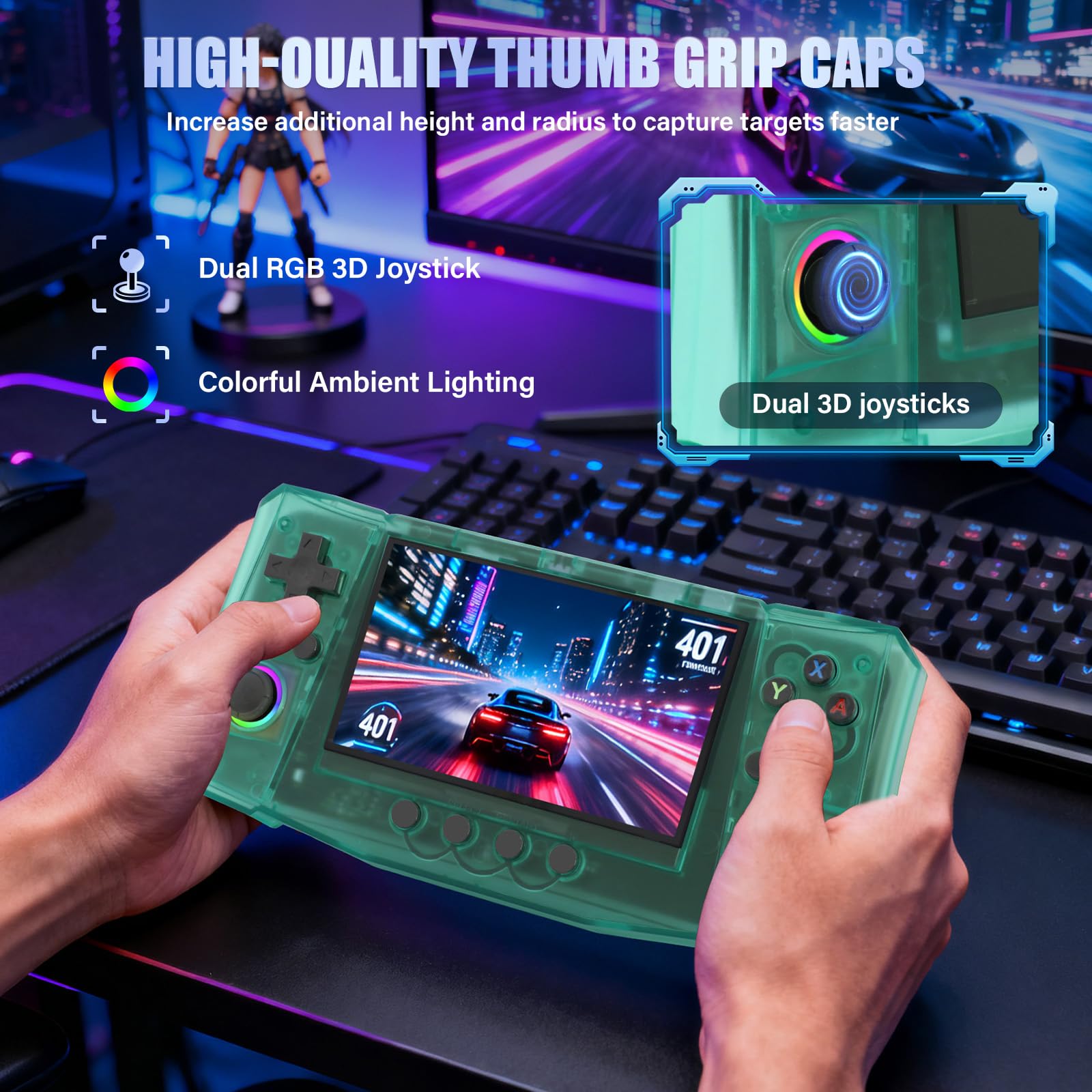 Handheld Game Console, 40,000 Games in 1, 4.5-Inch IPS Screen Retro Gaming Console,40000 Classic Games - Image 2
