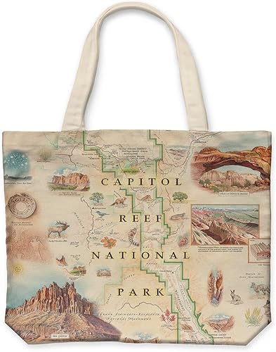 Vista 32 de Xplorer Maps Bolsa de lona con asas, bolsa de compras de comestibles de tela, bolsa reutilizable y ecológica, 100% algodón, lavable California’s